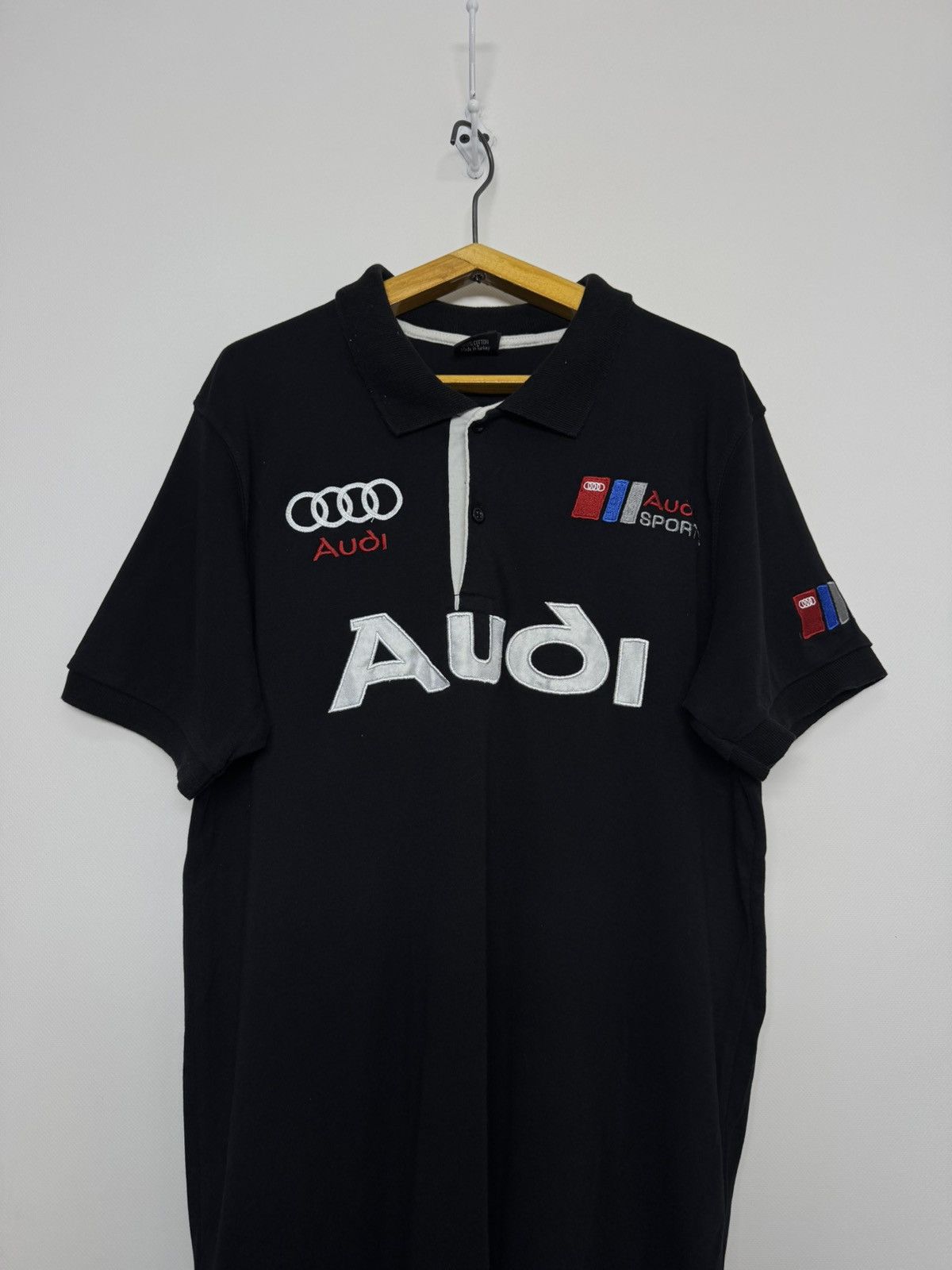 Audi Vintage Y2k Racing Polo Audi T-Shirt 00’s Size US L / EU 52-54 / 3 - 4 Thumbnail
