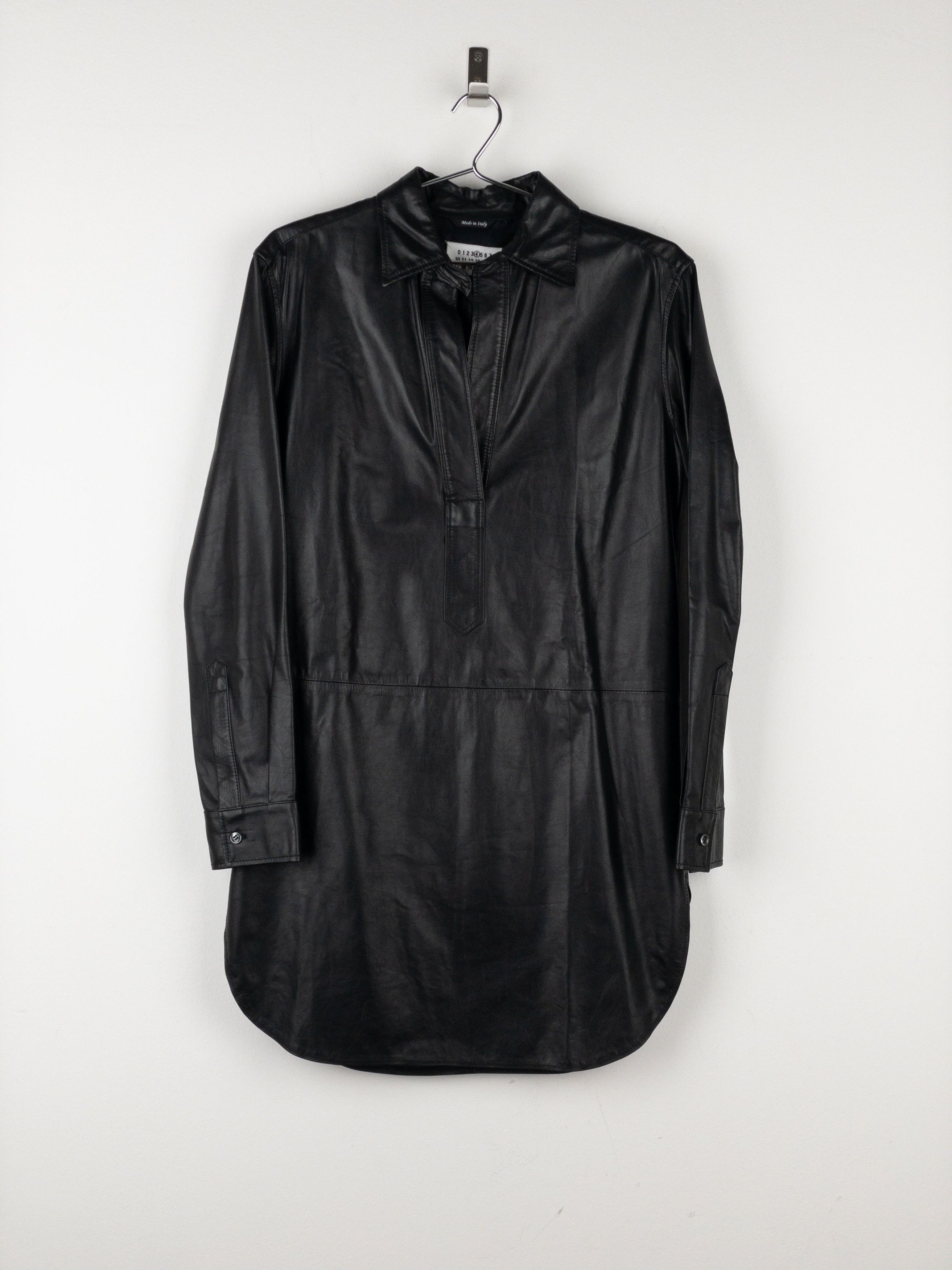 Maison Margiela 2000s Leather Overshirt Tunic Dress Size S / US 4 / IT 40 - 1 Thumbnail