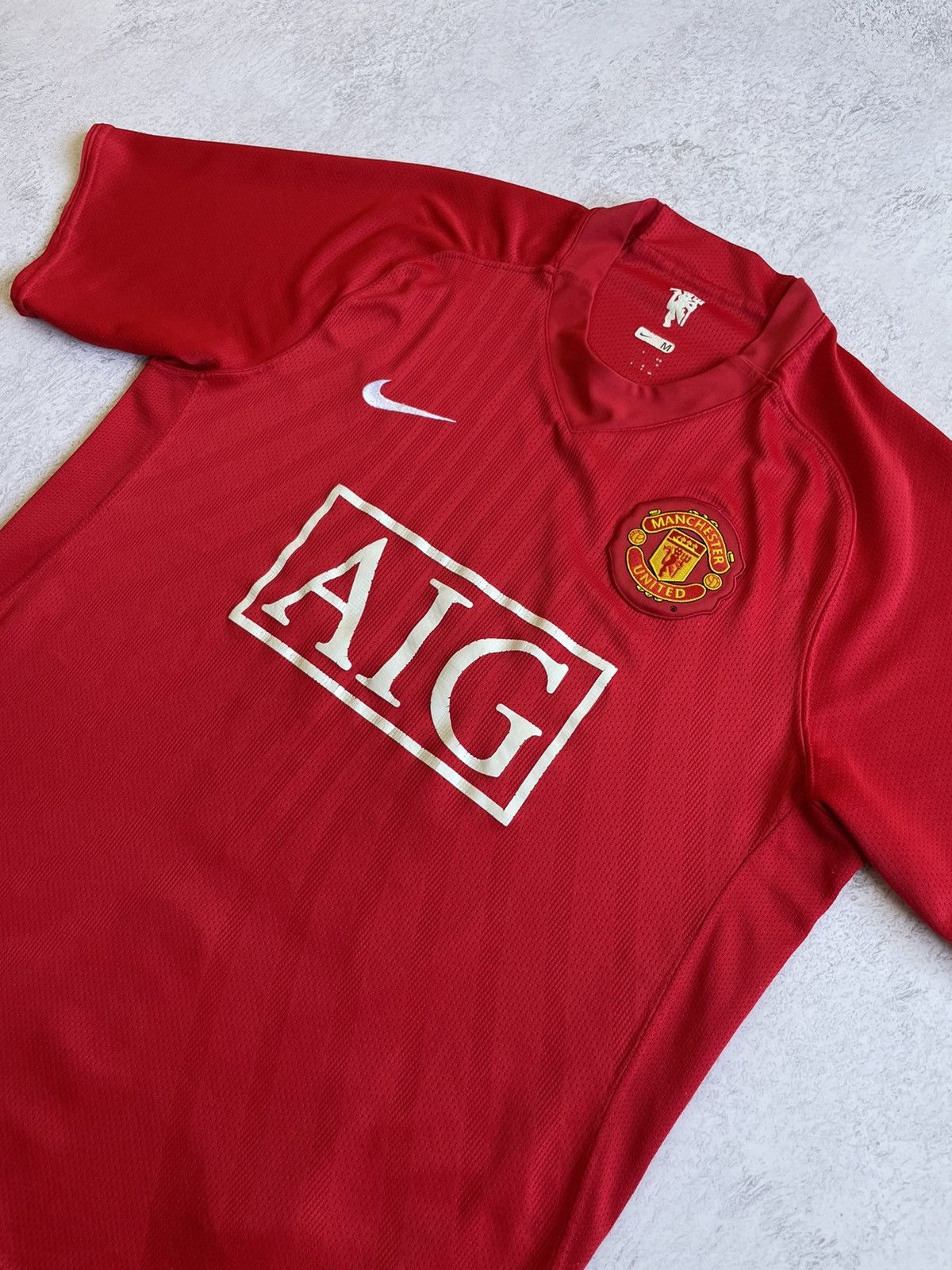 Vintage Nike Manchester United 2007/2009 Home Soccer #17 Ashar Size US M / EU 48-50 / 2 - 2 Thumbnail