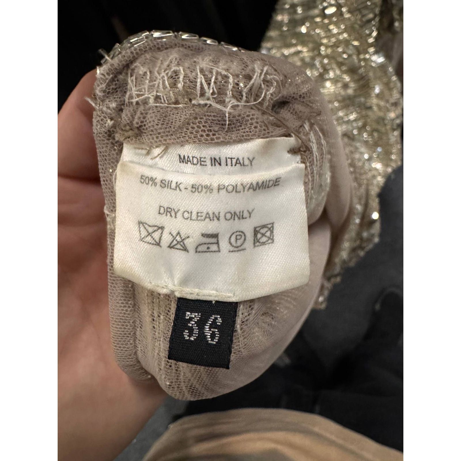 Zuhair Murad Zuhair Murad Silver Beaded Cocktail Dress - Size S Size XS / US 0-2 / IT 36-38 - 6 Thumbnail