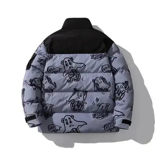 Other Patchwork Mural Print Down Jacket Harajuku Oversized Coat Size US L / EU 52-54 / 3 - 2 Thumbnail