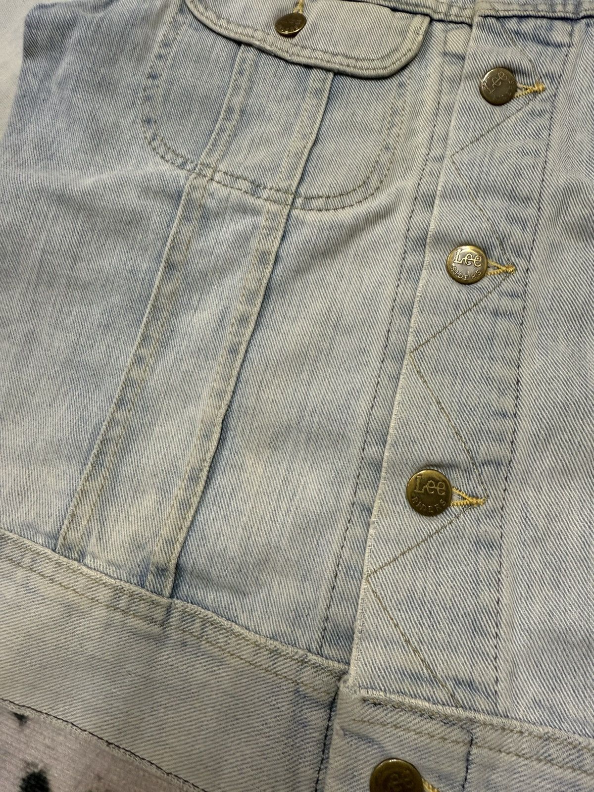 Lee 🔥Sun Faded🔥VINTAGE 90s LEE RIDER DISTRESSED DENIM JACKET Size US S / EU 44-46 / 1 - 7 Thumbnail