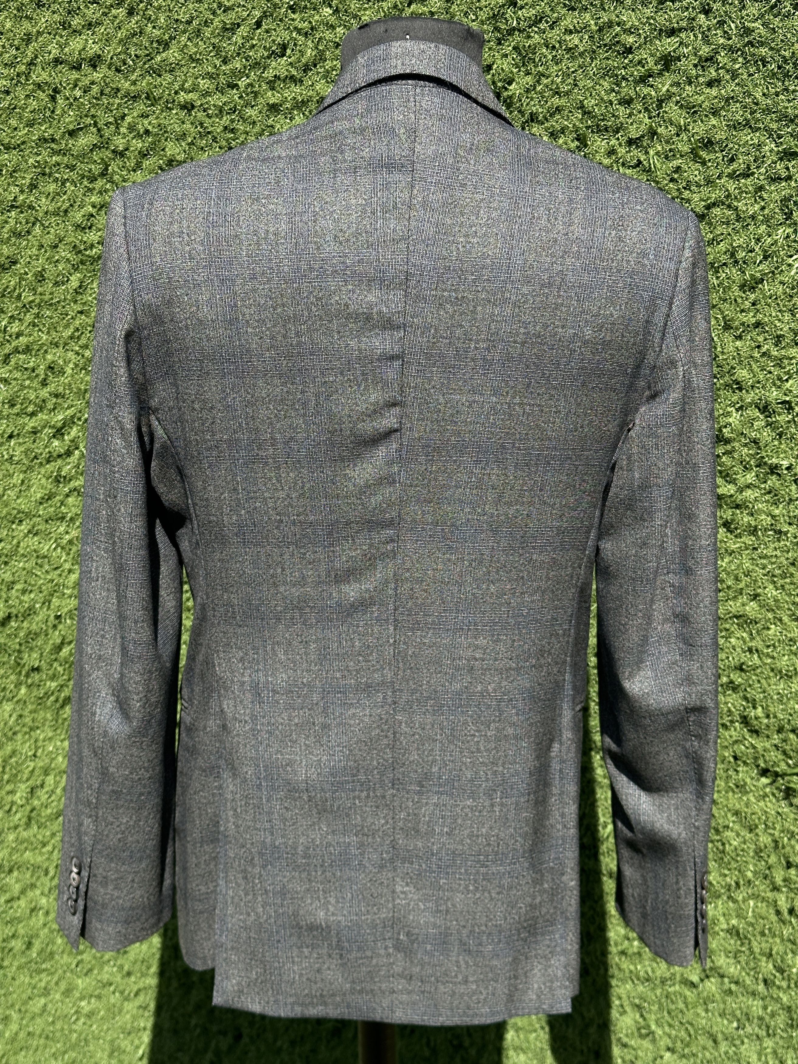 Caruso Caruso 54R 44L Gray Check Blazer Sport Coat Italy 3 Button Size 54R - 5 Thumbnail