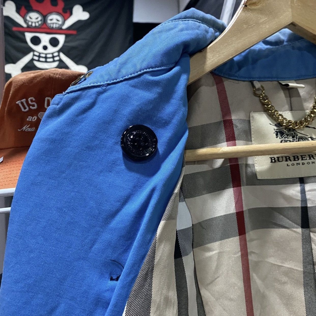 Burberry Archival Burberry Cerulean Blue Double-Breasted Trench Coat Size XS / US 0-2 / IT 36-38 - 14 Thumbnail