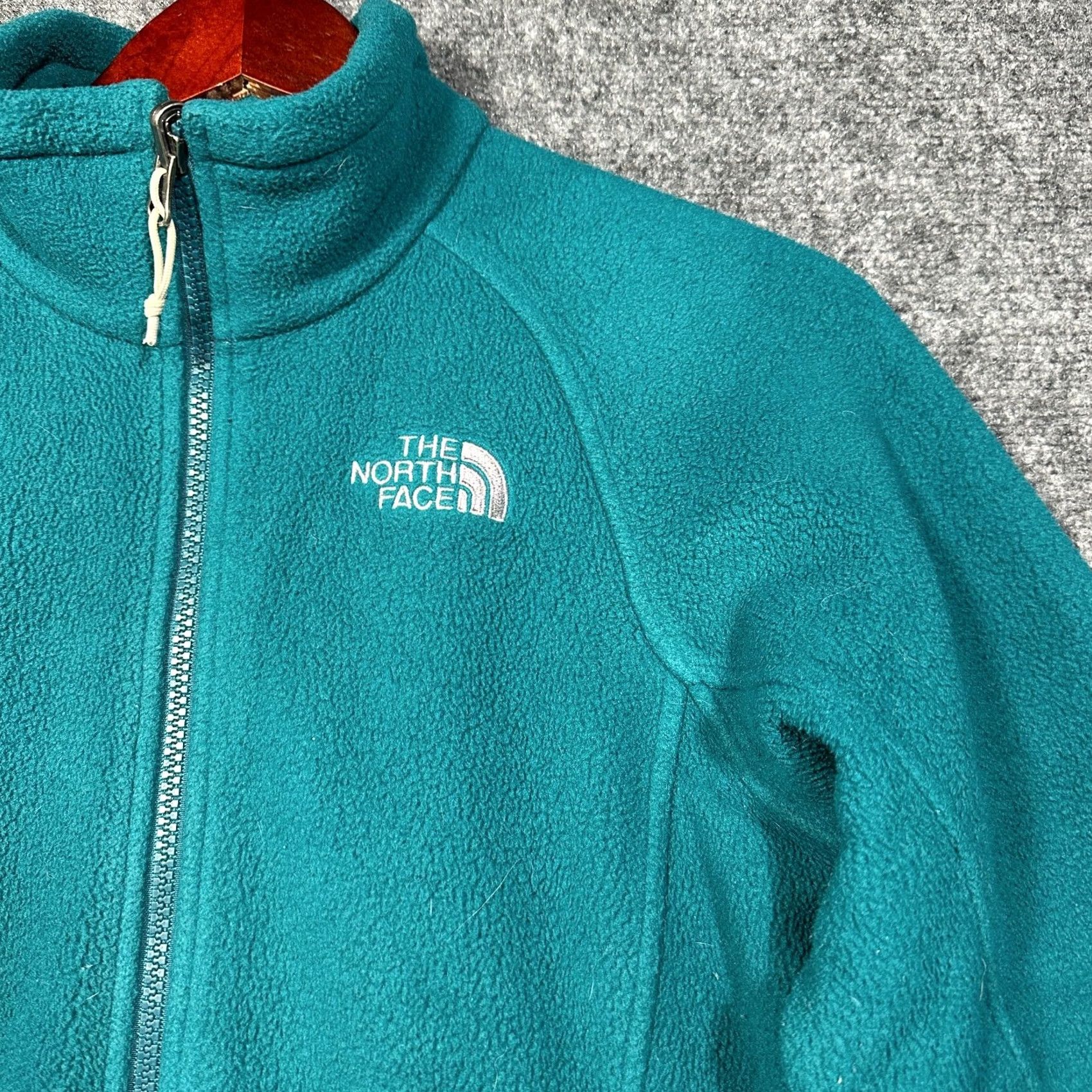 The North Face The North Face Jacket Womens Small Teal Fleece Full Zip Logo Pockets Size S / US 4 / IT 40 - 5 Thumbnail