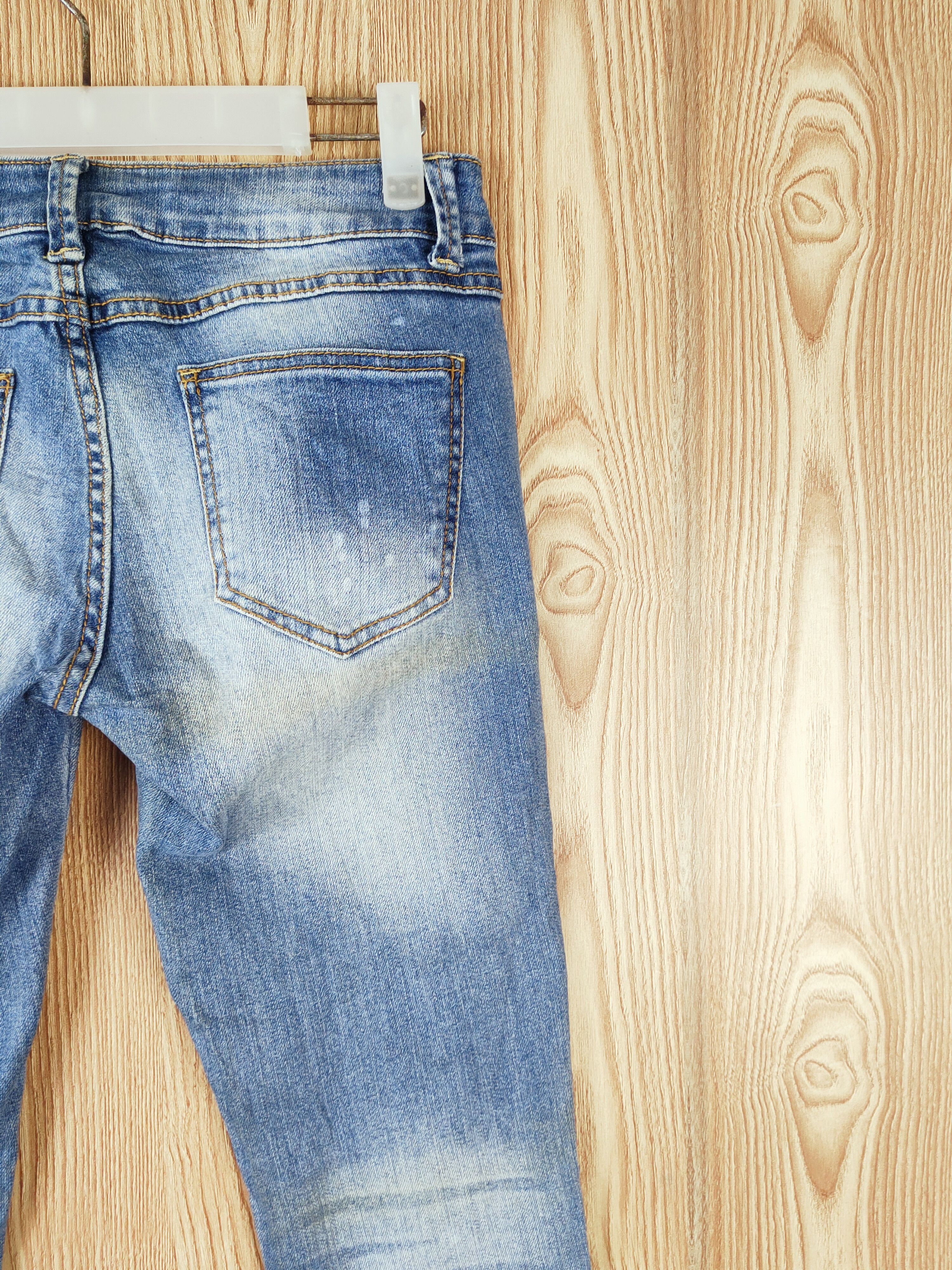 Forever 21 × Vintage Forever 21 Blue Distressed Ripped Skinny Jeans Size 29" - 10 Thumbnail
