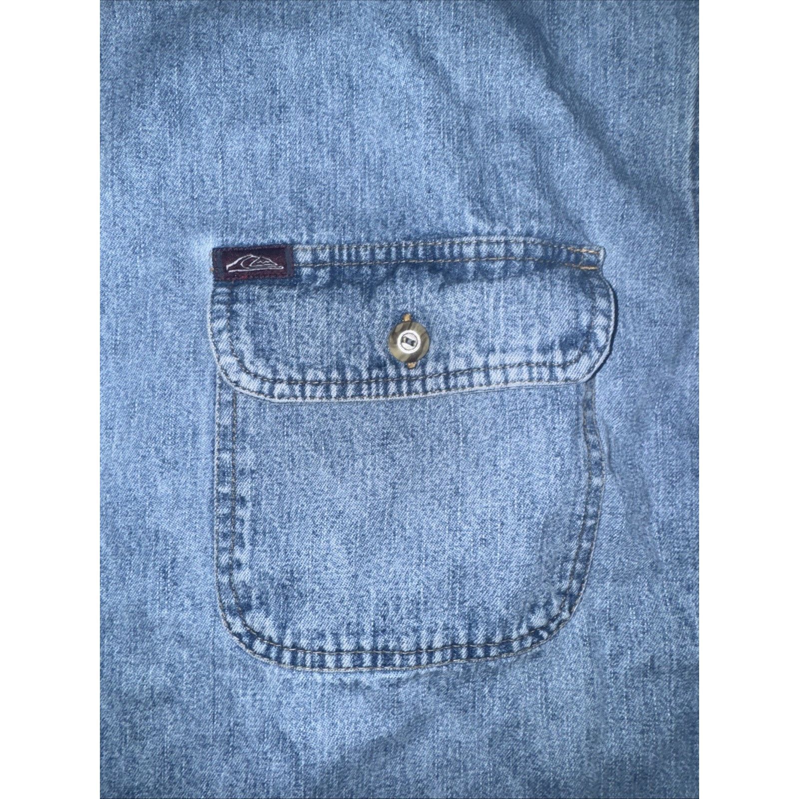 Quiksilver × Vintage Vintage Quiksilver Denim Chore Jacket Salt Water Wash Blue L Size US L / EU 52-54 / 3 - 2 Thumbnail
