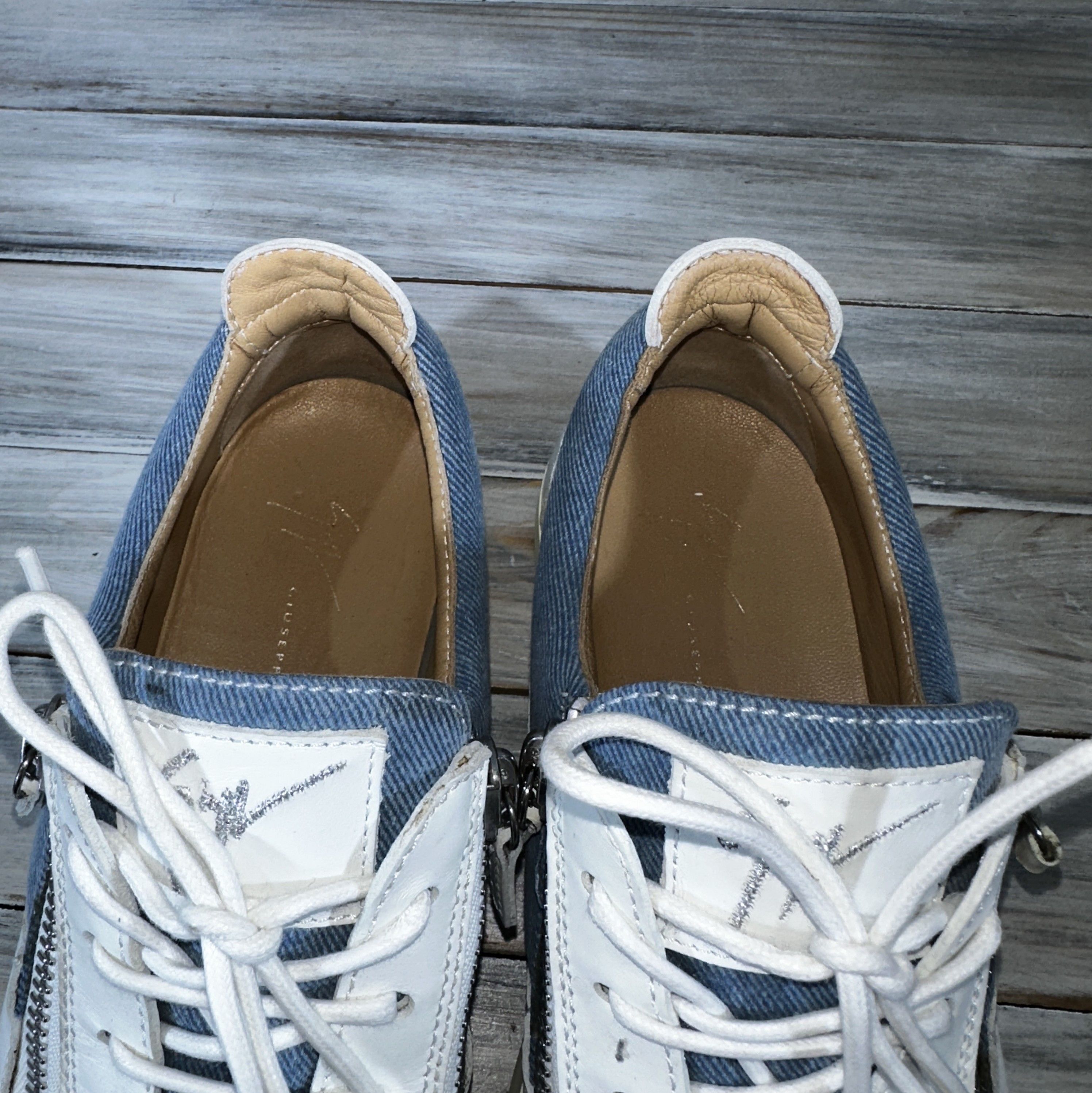 Giuseppe Zanotti Giuseppe Zanotti FRANKIE Denim Low-Top Sneakers MadeInItaly Size US 9 / EU 42 - 21 Thumbnail