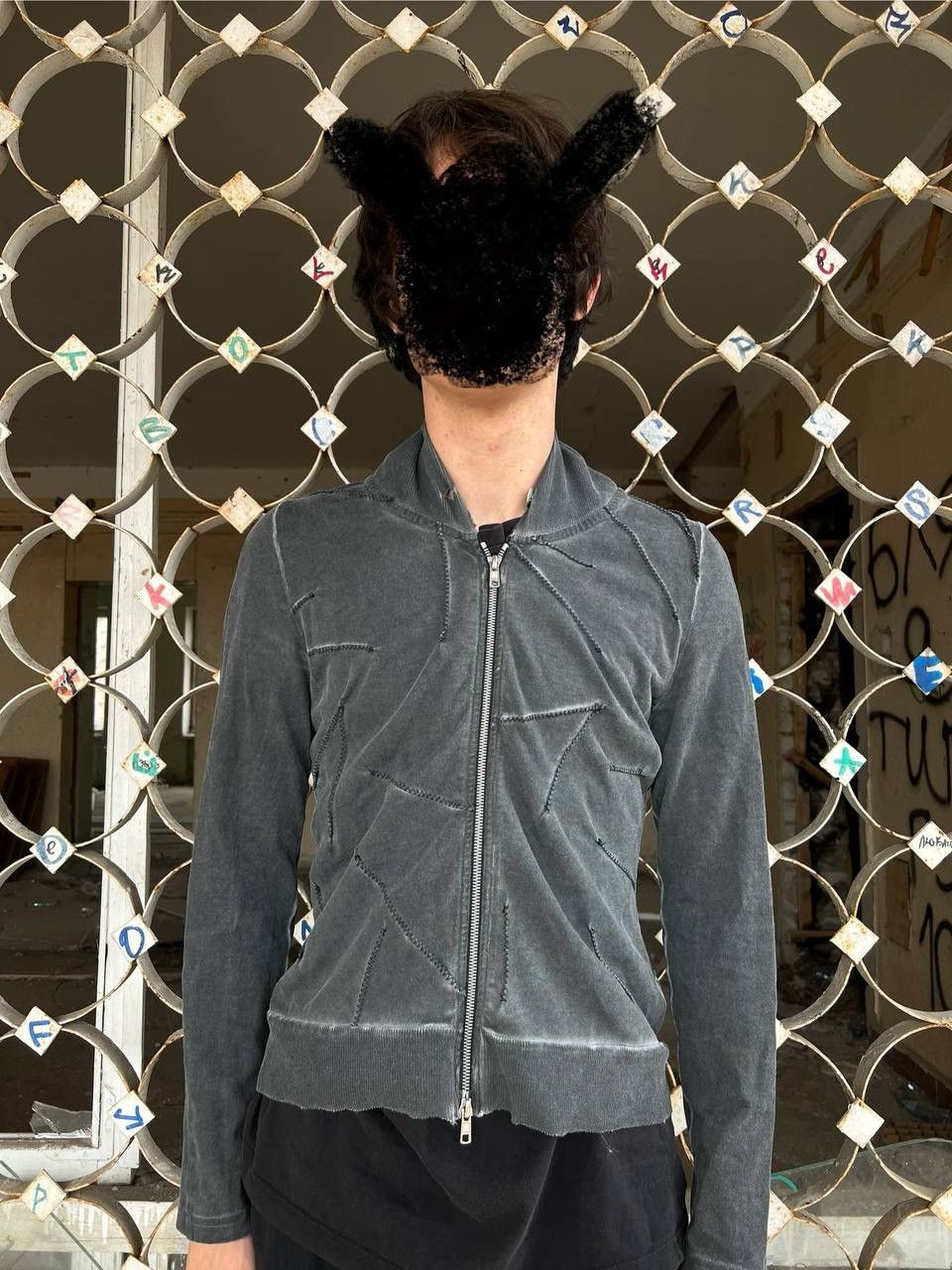 Vintage Vintage Y2K Scar Owens Style Patchwork Zip Up Hoodie Size US S / EU 44-46 / 1 - 4 Thumbnail