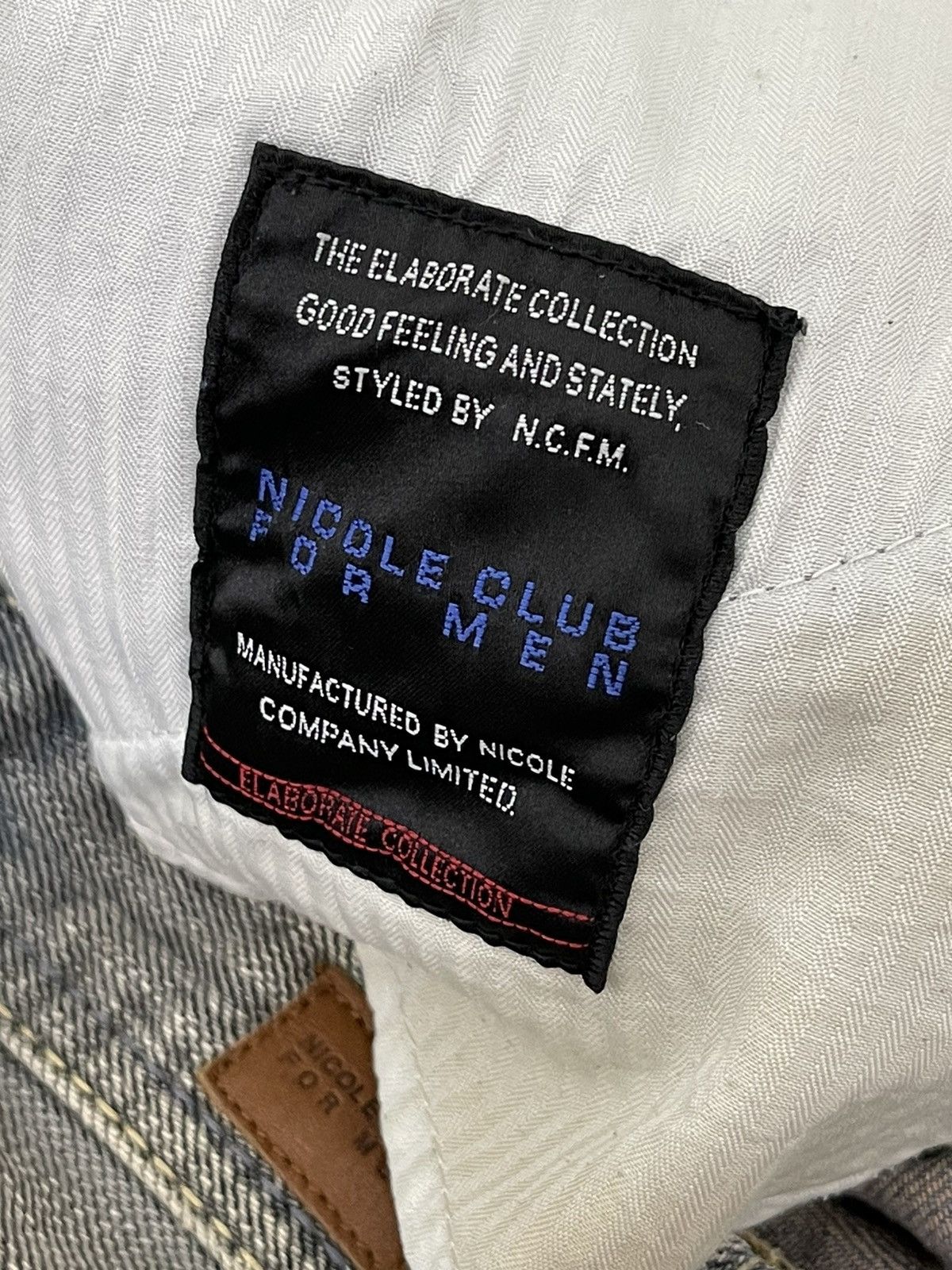 Japanese Brand Flare Jeans Nicole Club Distress Honeycomb Stretch Slim 7🟦7 Size US 33 - 20 Thumbnail