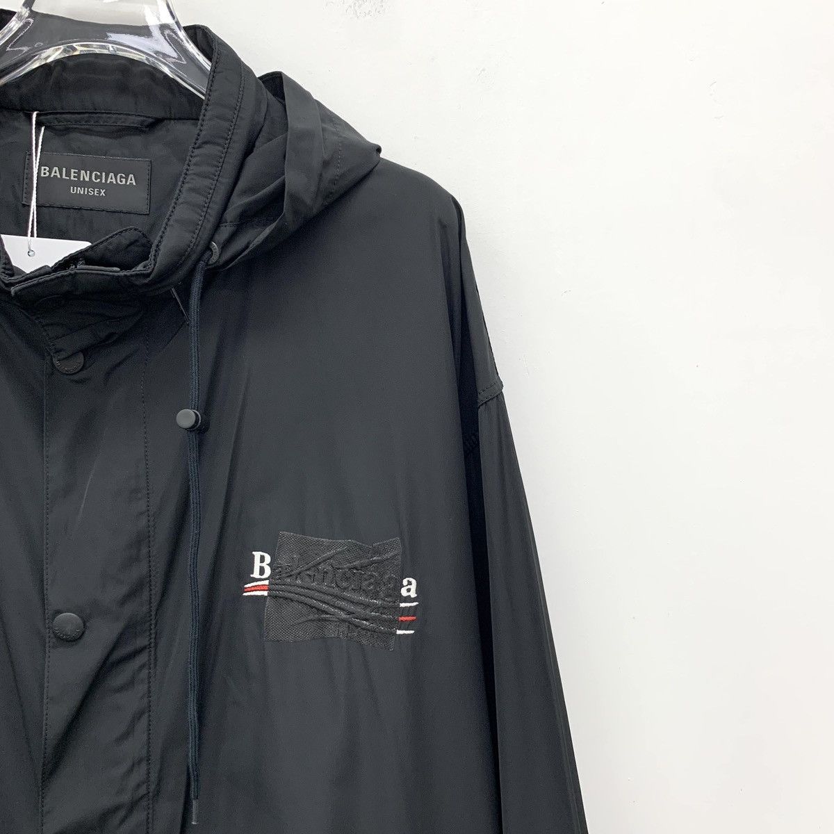 Balenciaga Balenciaga Black Logo Monogram Embroidered Punch Jacket Size M / US 6-8 / IT 42-44 - 3 Thumbnail
