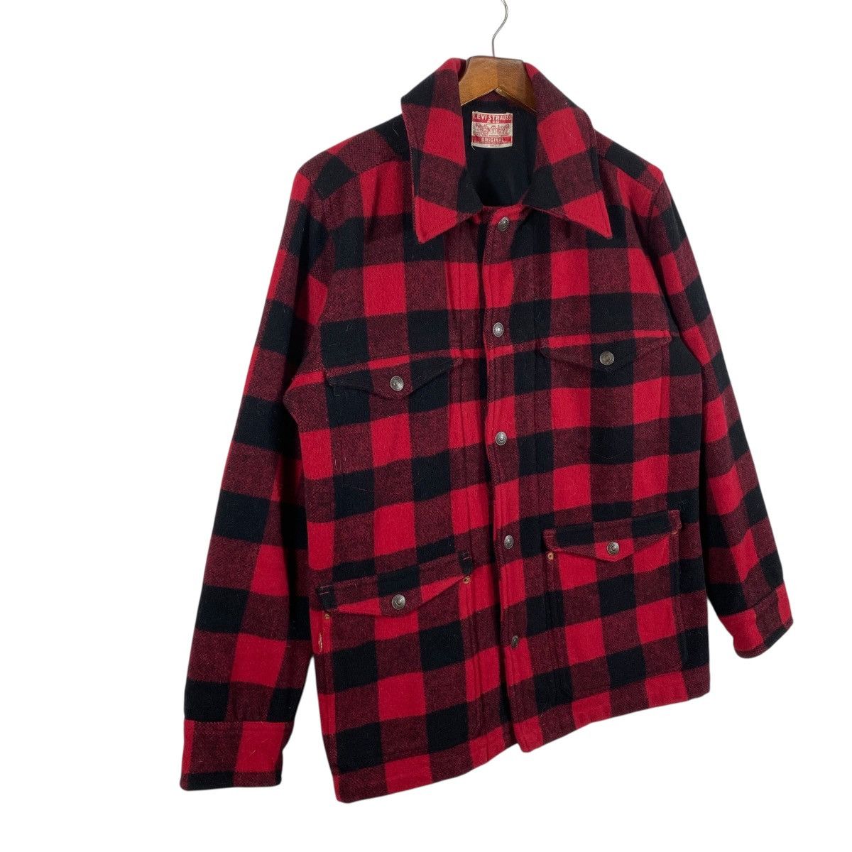 Levi's Vintage Levis Buffalo Check Cpo Wool Jacket L Size Size US L / EU 52-54 / 3 - 3 Thumbnail