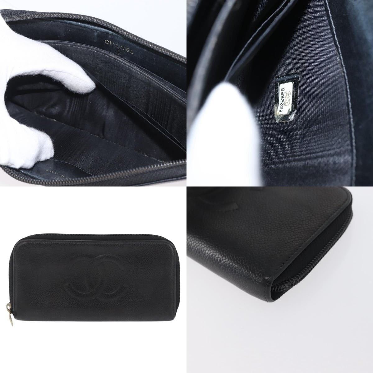 Chanel Chanel Long Wallet Caviar Skin Black CC Size ONE SIZE - 5 Thumbnail