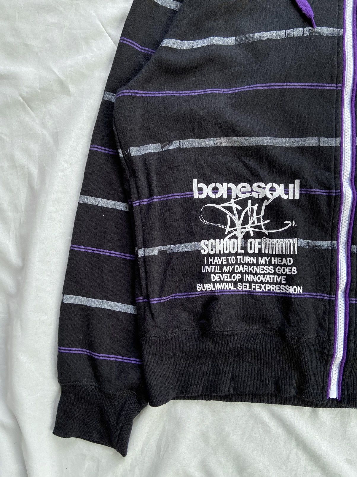 Japanese Brand B ONE SOUL I HATE TO TURN MY HEAD ZIP HOODIE Size US L / EU 52-54 / 3 - 6 Thumbnail