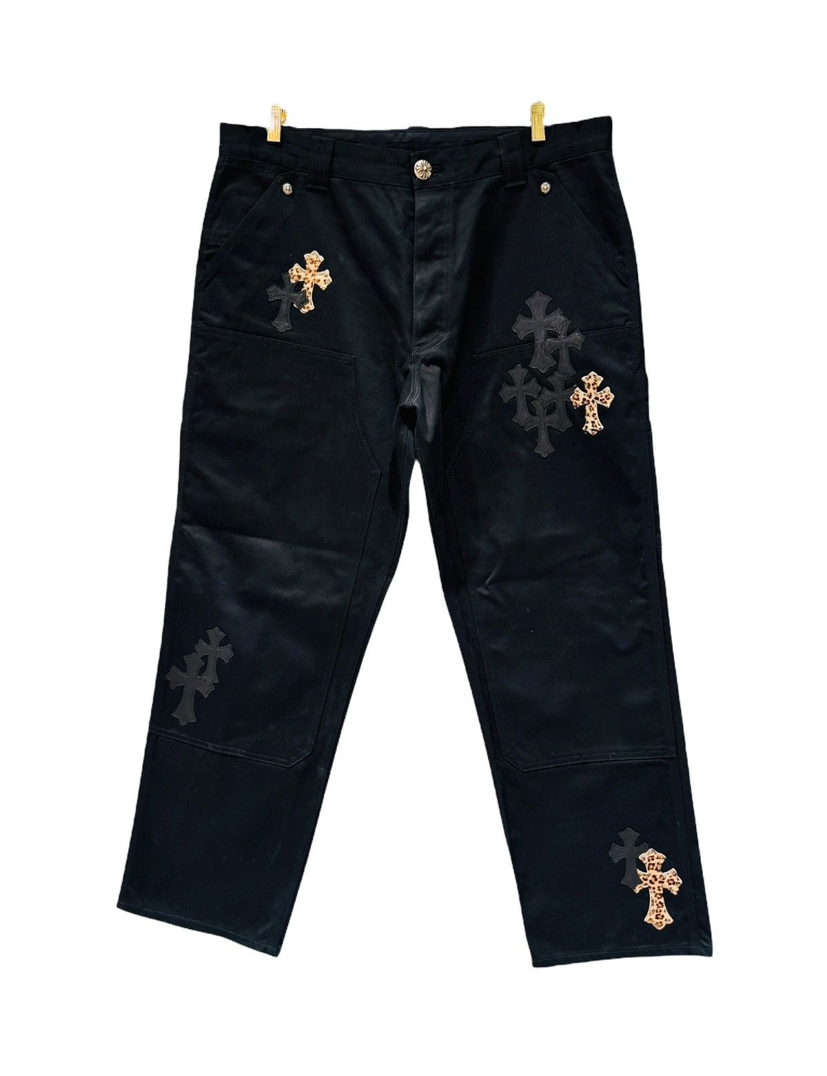 chrome hearts carpenter 36サイズ Chrome Hearts Leather Double Knee Carpenter Shorts - SRM