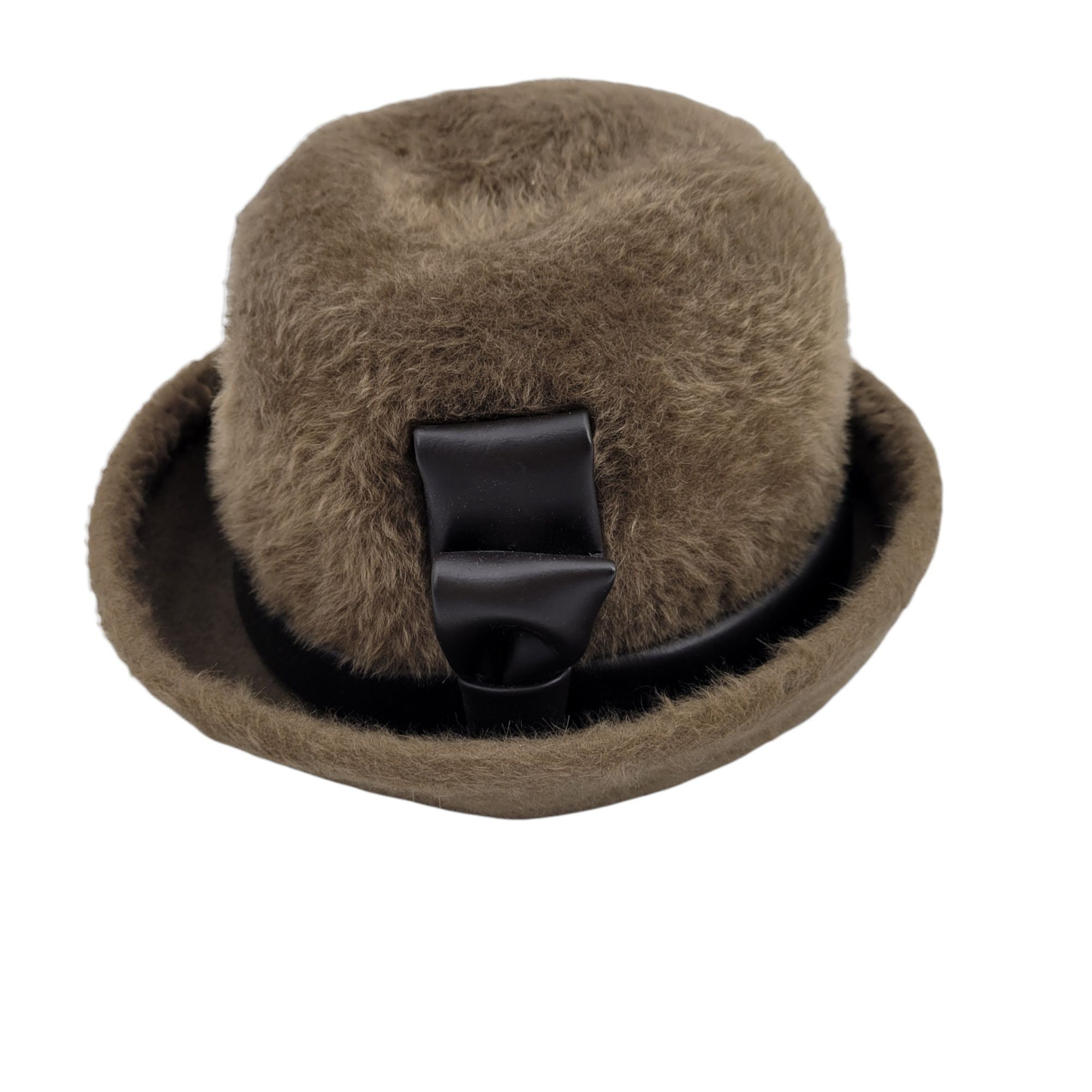 Vintage 60's Mr. John Sophisticate Mystere Brown Fuzzy Cloche Hat Fa Size ONE SIZE - 7 Thumbnail