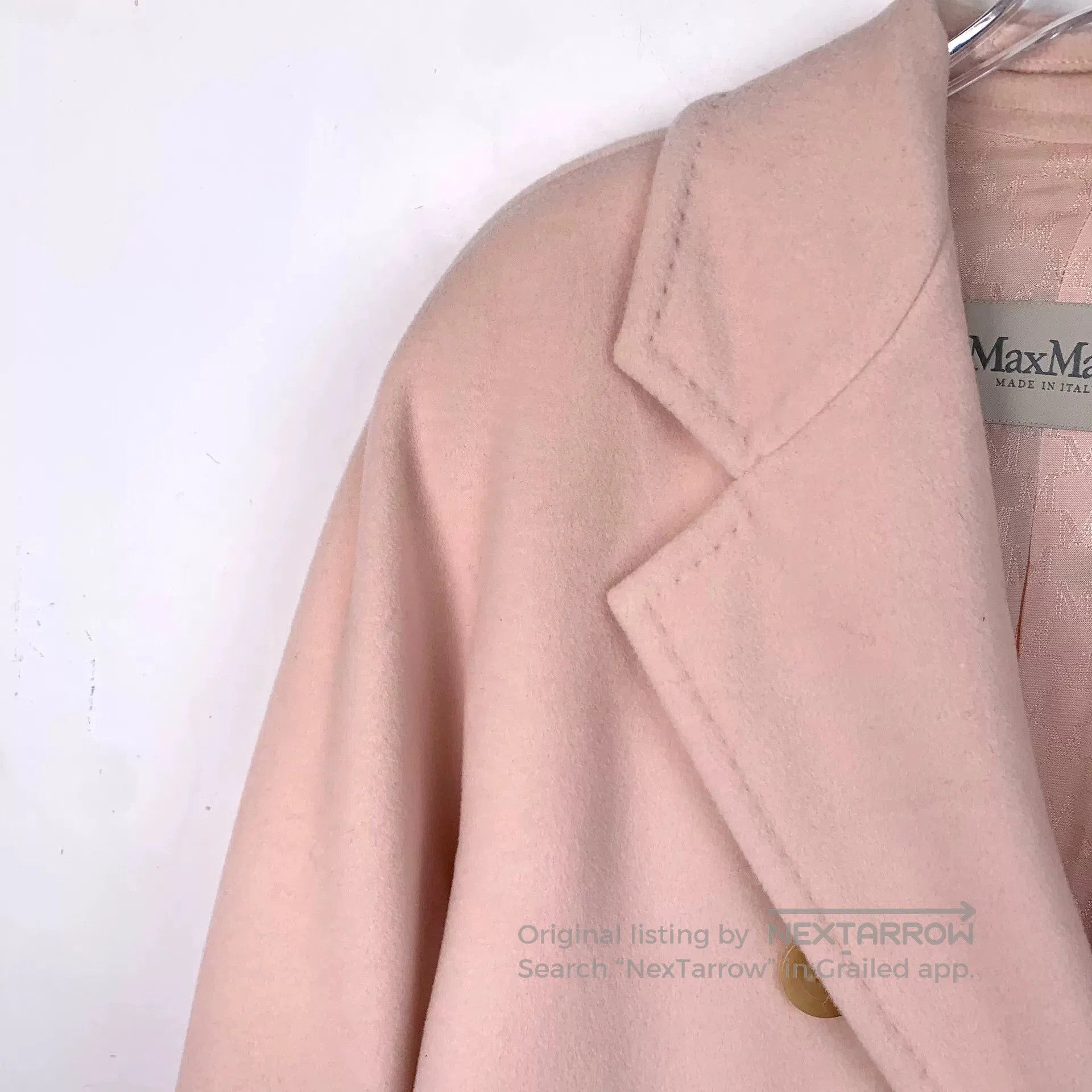 Other Maxmara Pink Double-Breasted Wool Coat. Size US XXS / EU 40 - 3 Thumbnail