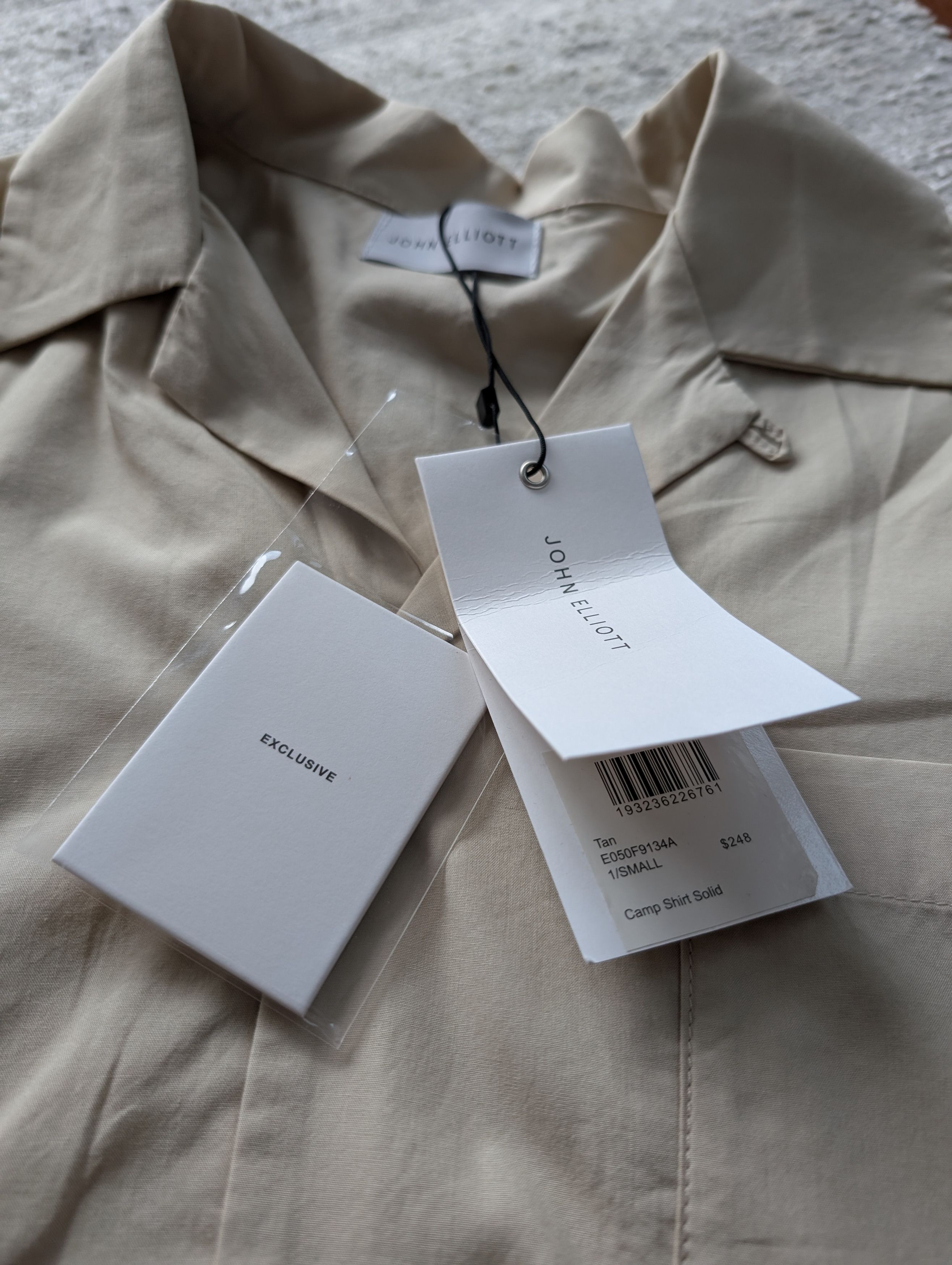 John Elliott NWT John Elliott Camp Shirt Small Beige Size US S / EU 44-46 / 1 - 2 Thumbnail