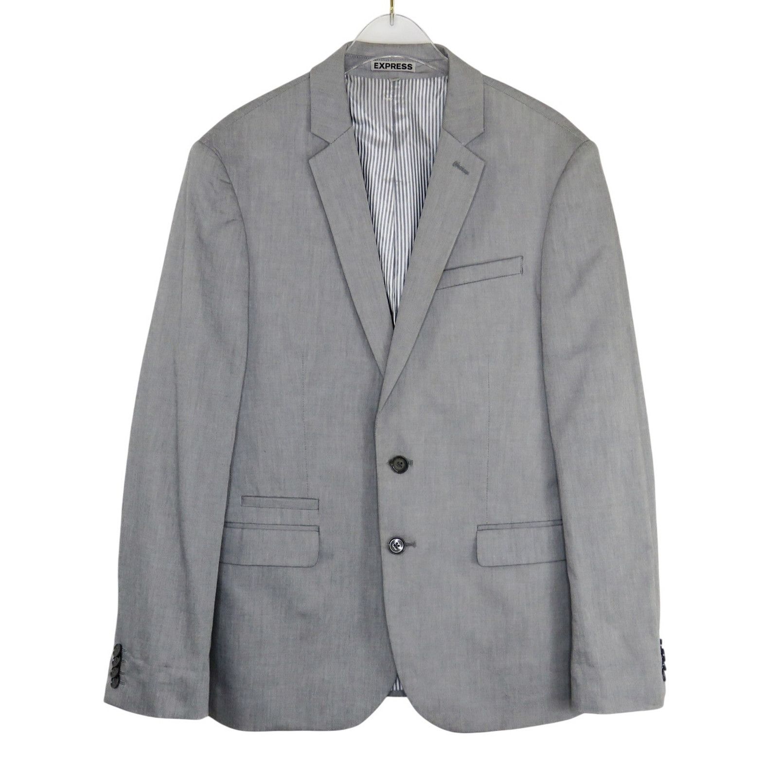 Express Express Photographer Gray Fitted Suit Jacket and Vest Small Size 40R - 2 Thumbnail