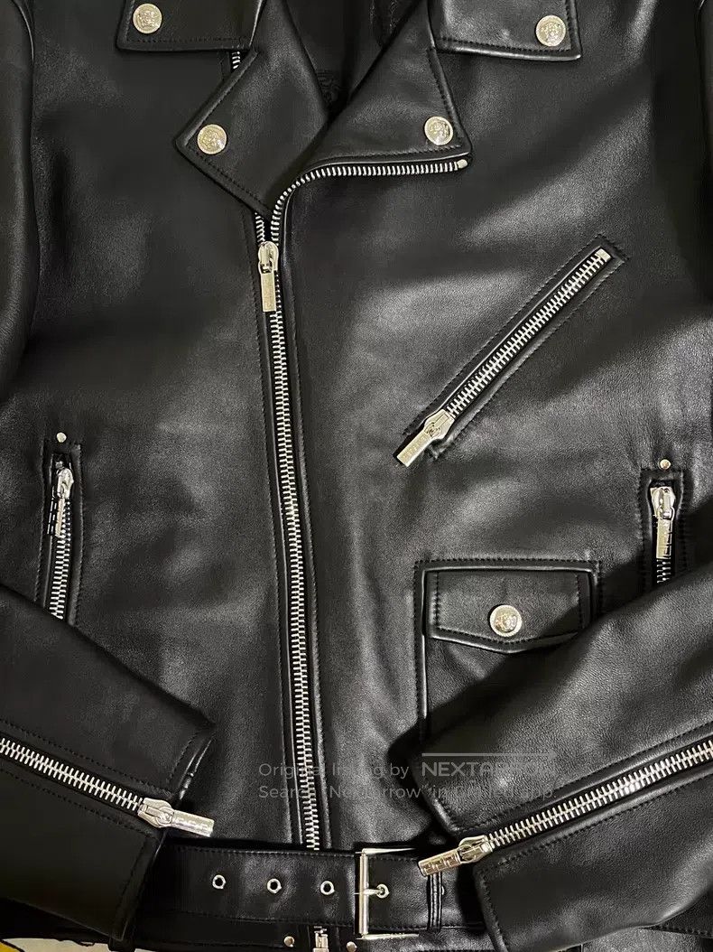 Versace Versace Leather coat Size US XXL / EU 58 / 5 - 5 Thumbnail