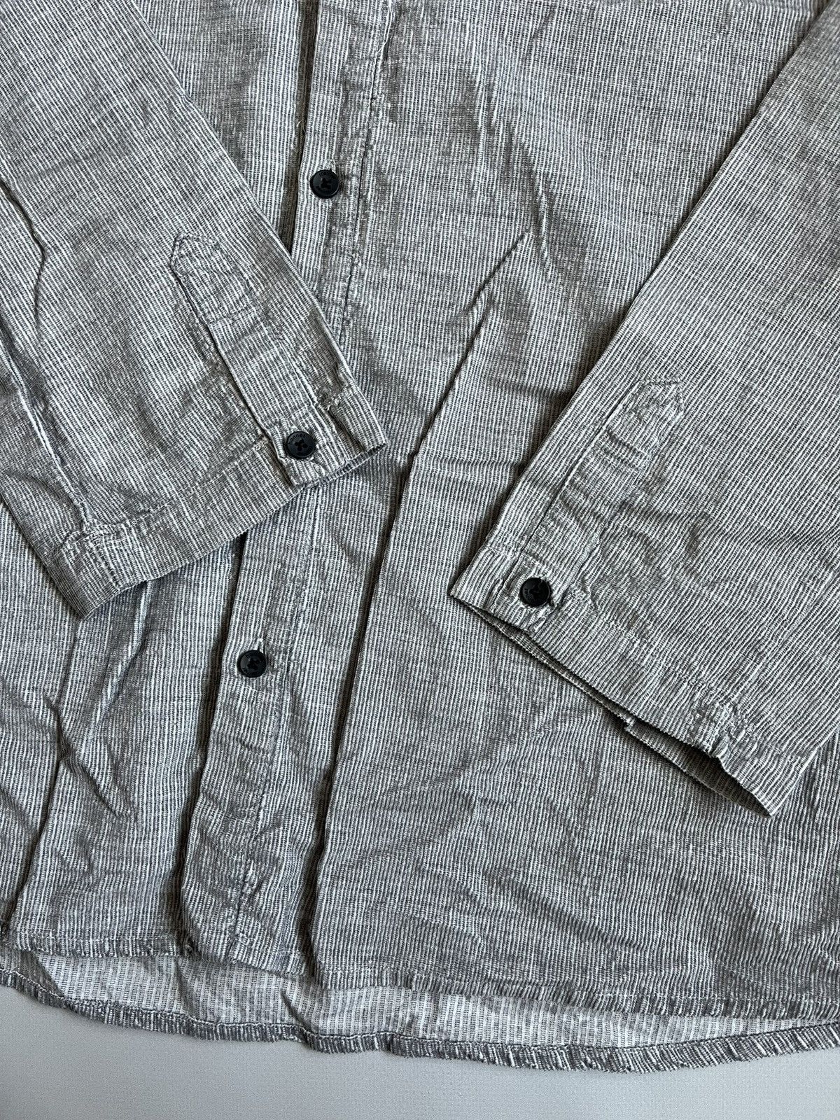 Dries Van Noten Hannes Roether Men Grey Corduroy Avant Garde Button Up Shirt Size US L / EU 52-54 / 3 - 7 Thumbnail