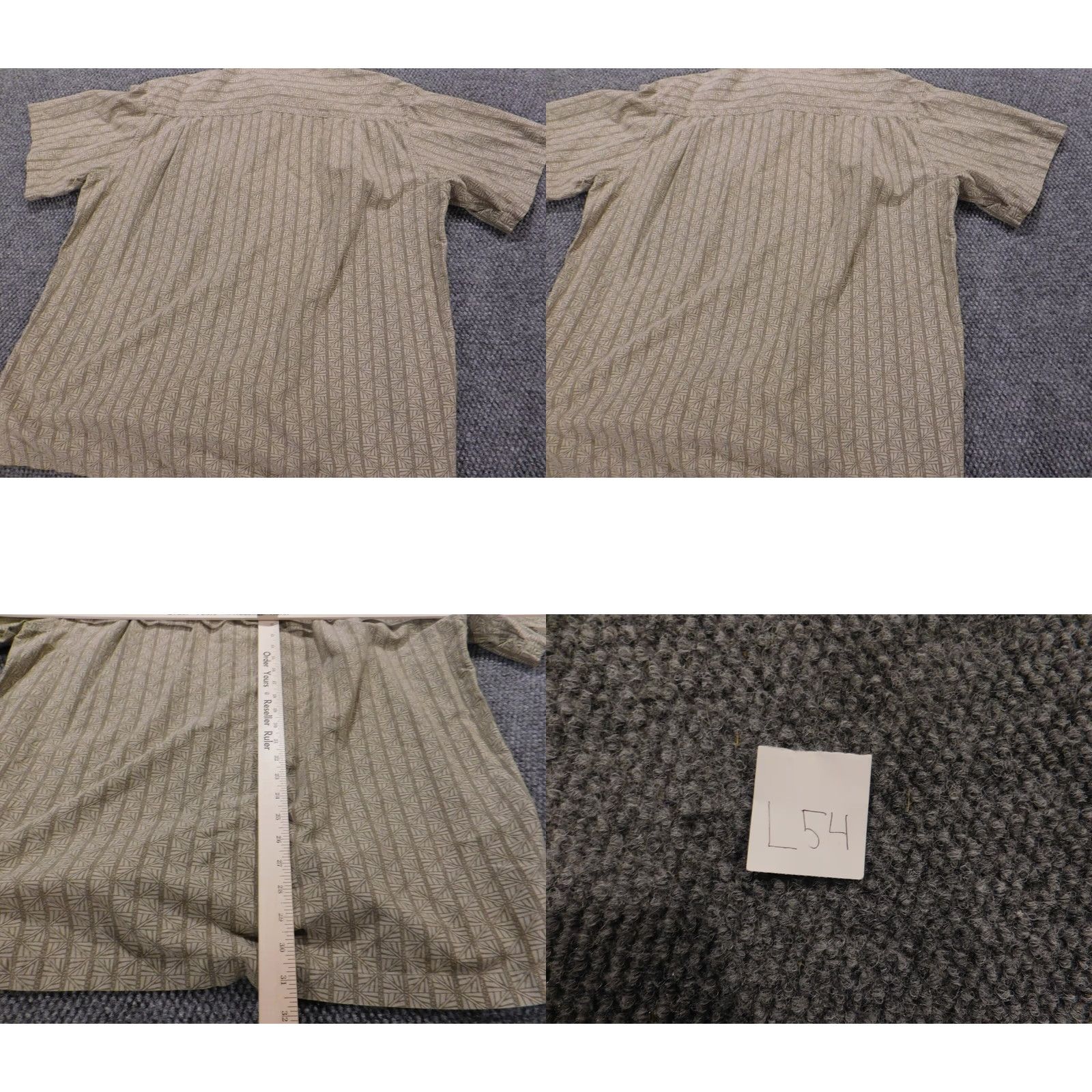 Marcs Marc Edwards Shirt Mens XL beige plaid Button-Down Short Sleeve Collar Size US XL / EU 56 / 4 - 8 Thumbnail