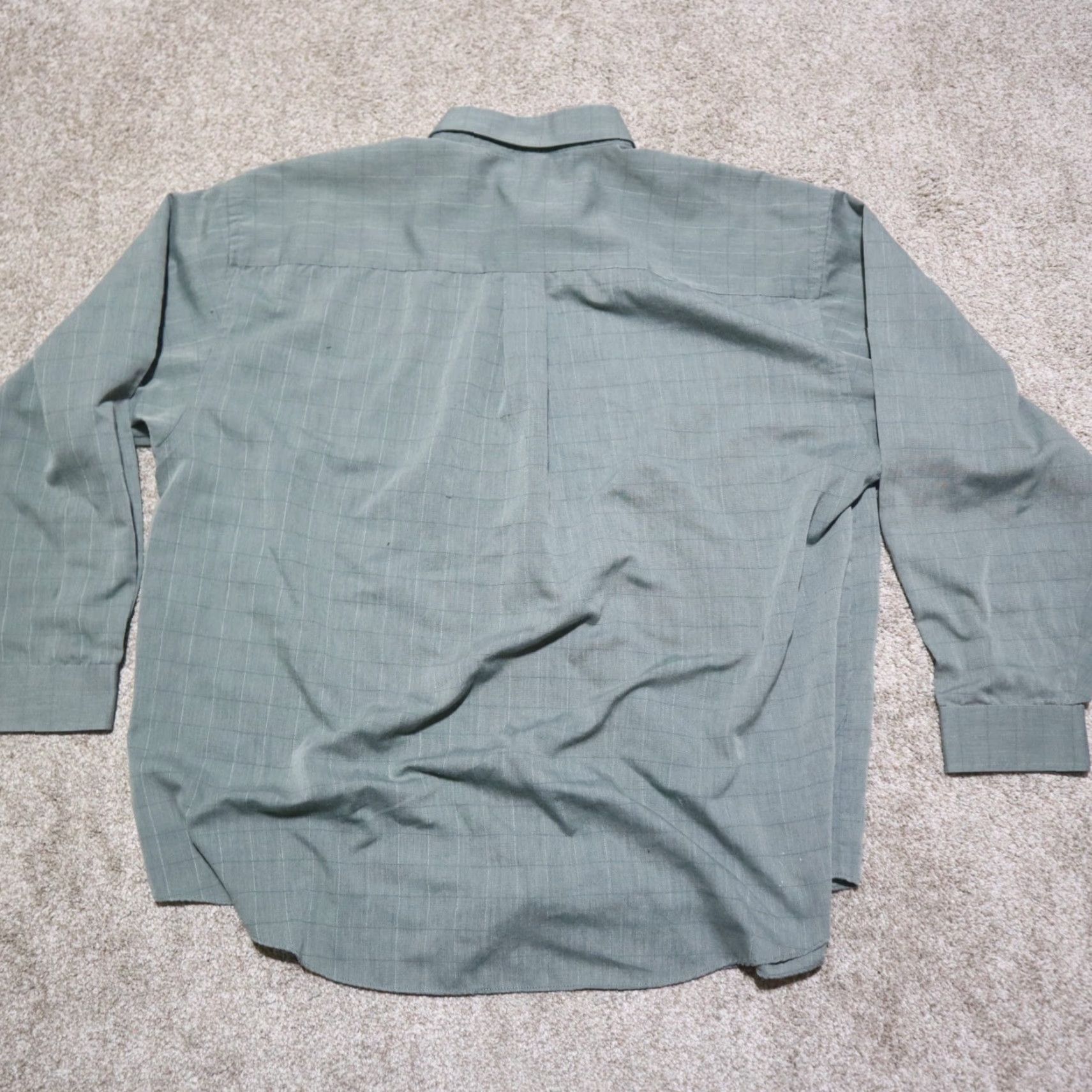 Van Heusen Van Heusen Shirt Men 2XL Gray Checkard Button-Down Long Sleeve Shirt Size US XXL / EU 58 / 5 - 8 Thumbnail