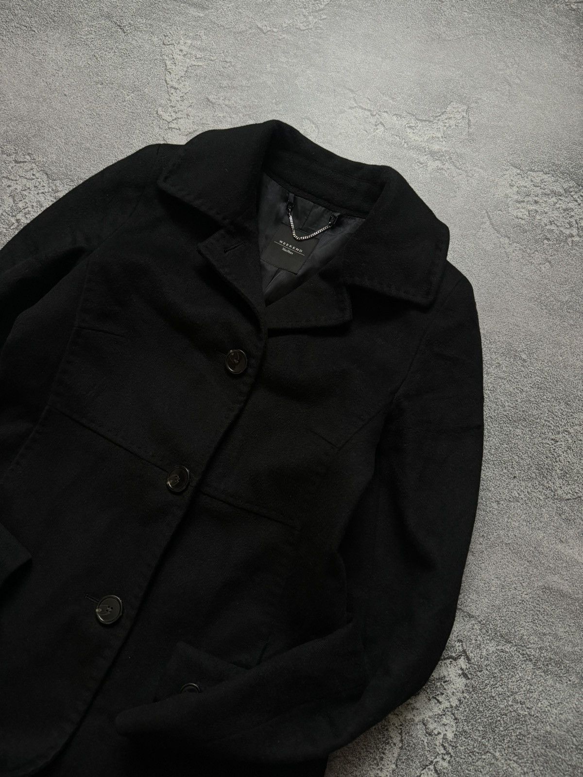 MAX&Co. × Max Mara × Weekend Max Mara Max Mara weekend black coat long jacket wool duffle Size M / US 6-8 / IT 42-44 - 5 Thumbnail