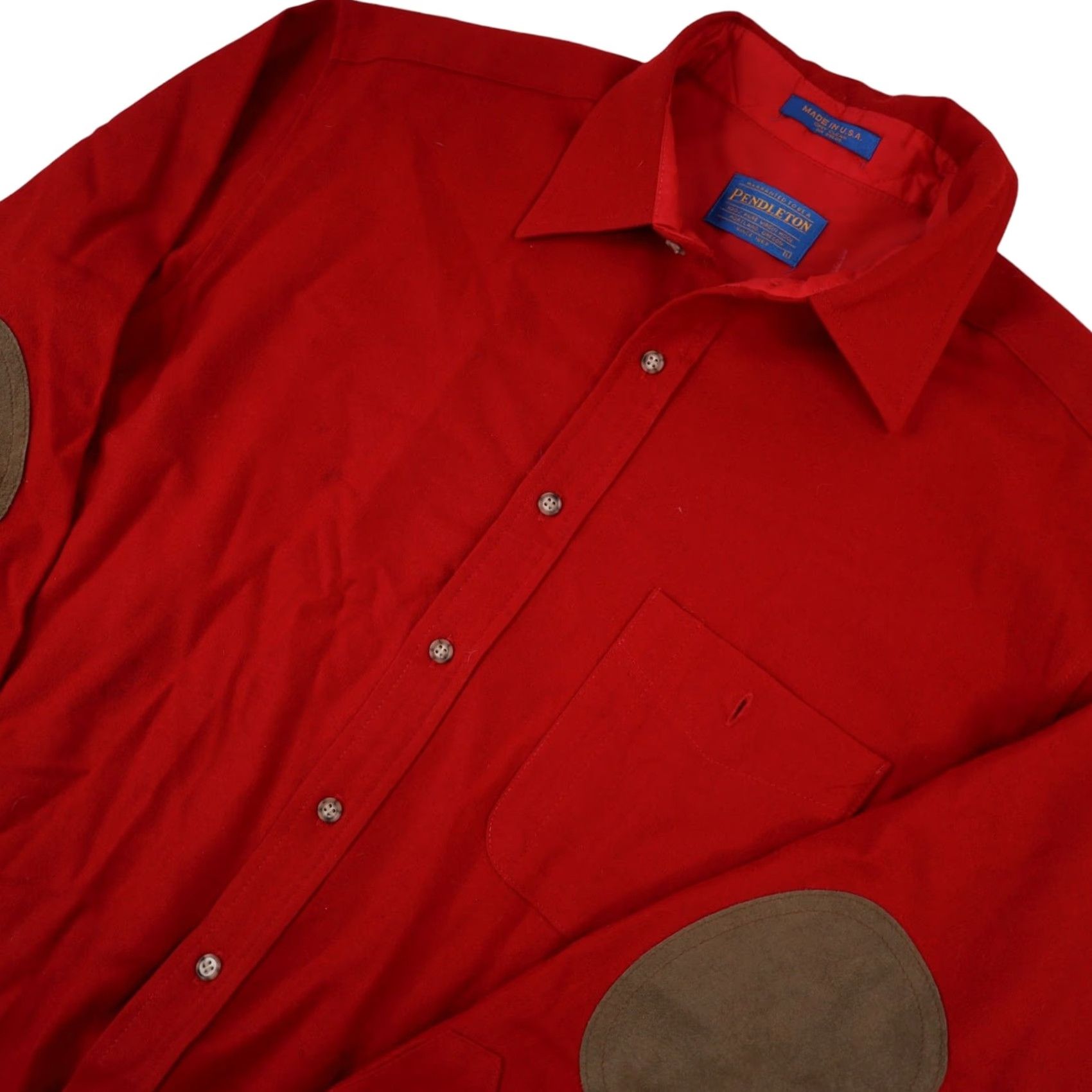 Pendleton VINTAGE Pendleton Button-Up Shirt Mens Large Red Wool 100% Wool Long Sleeve 8/10 Size US L / EU 52-54 / 3 - 2 Thumbnail