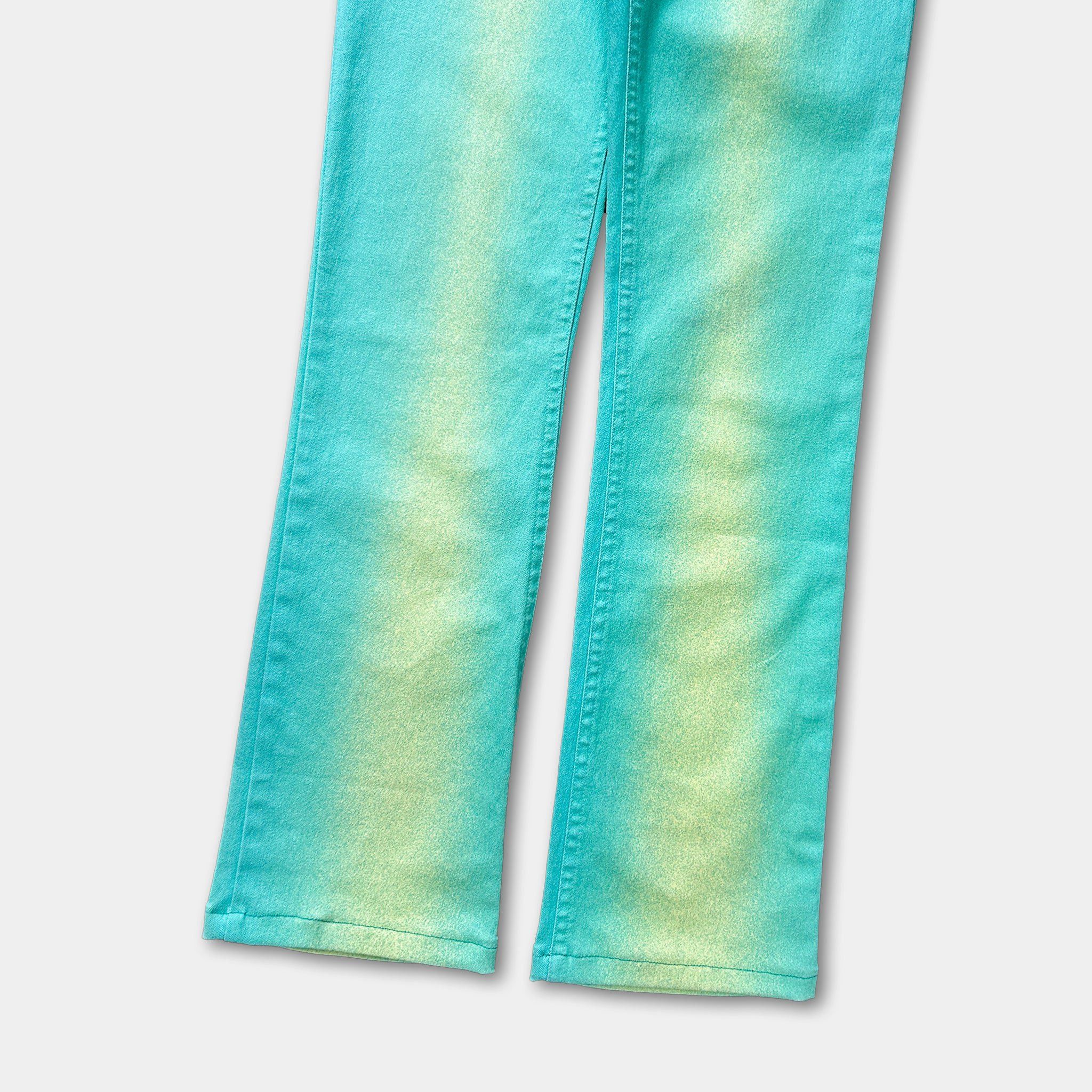 Just Cavalli Just Cavalli 2000's Turquoise Tie-Dye Gradient Jeans Size 28" / US 6 / IT 42 - 3 Thumbnail