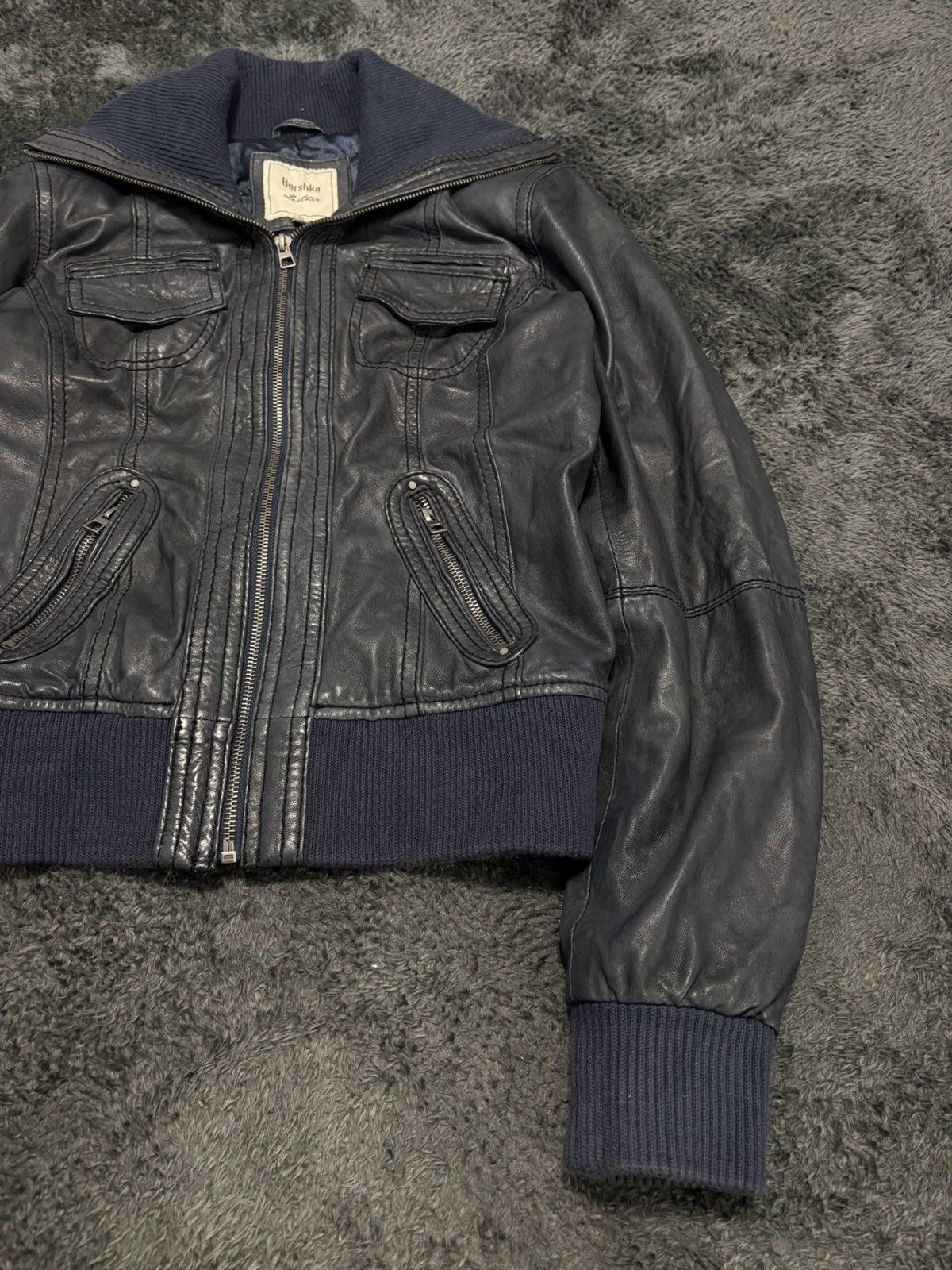 Hysteric Glamour Vintage Y2K Leather High Neck Avant Garde Jacket Size M / US 6-8 / IT 42-44 - 4 Thumbnail