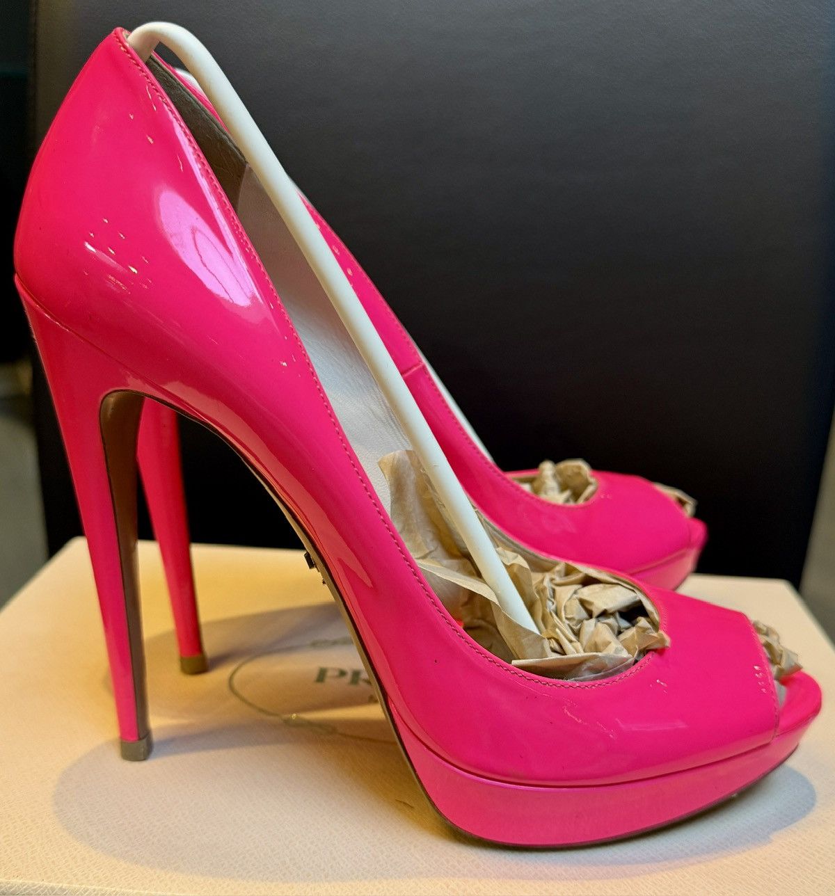 Prada Prada Pink Patent Leather High Heel Pumps 39.5 EU / 9.5 US Size US 9.5 / IT 39.5 - 5 Thumbnail
