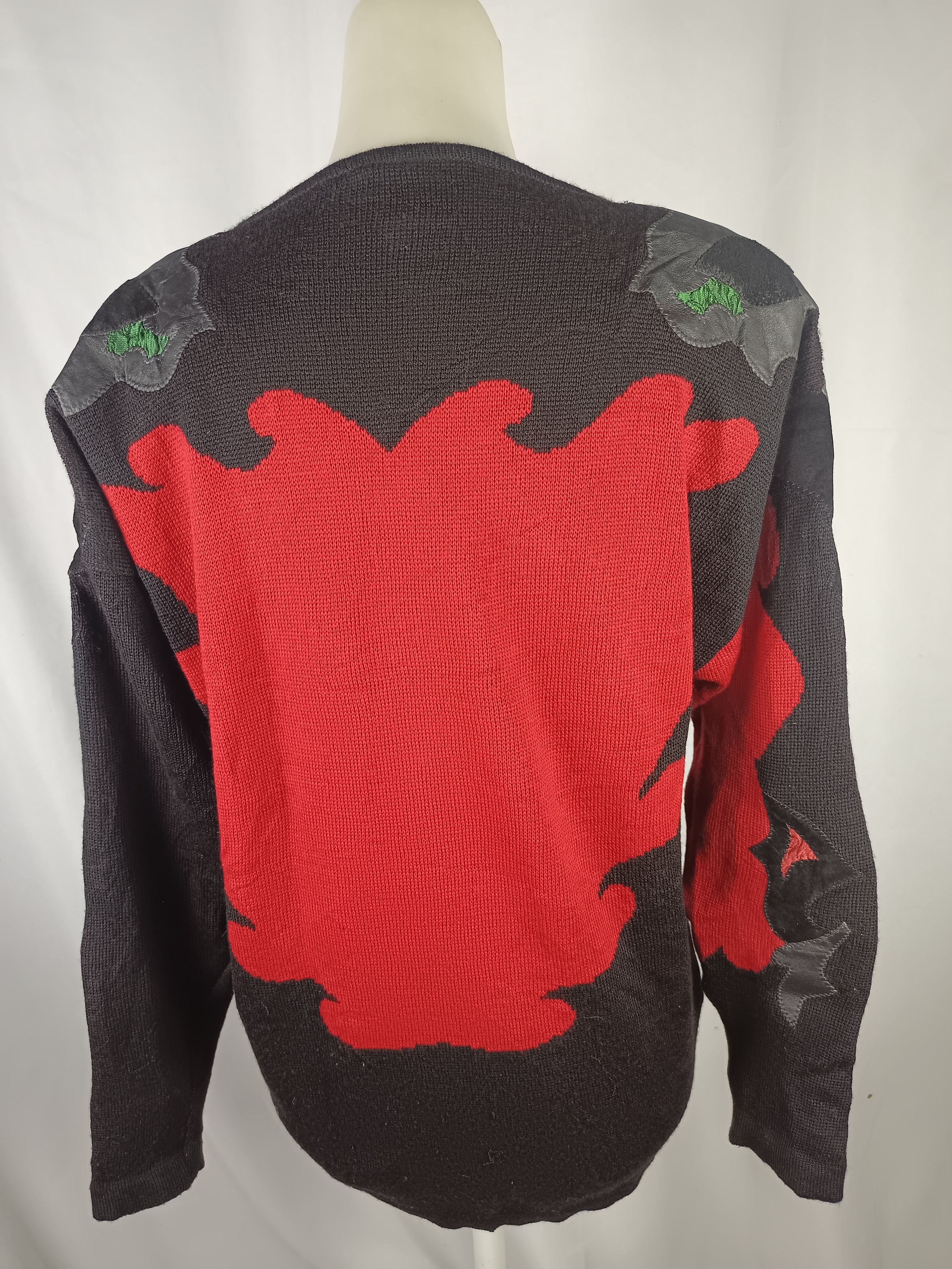 Japanese Brand Crazy Vintage Place Vendome leather Knit Crewneck Sweater Size M / US 6-8 / IT 42-44 - 14 Thumbnail