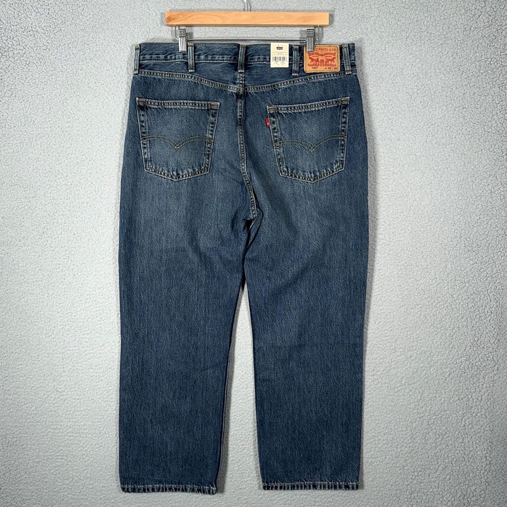 Levi's VINTAGE Levi's 565 '97 Loose Straight Jeans 38x30 Mens Blue Denim Relaxed Loose 90s Skater Casual Men Jeans Size US 38 / EU 54 - 2 Thumbnail