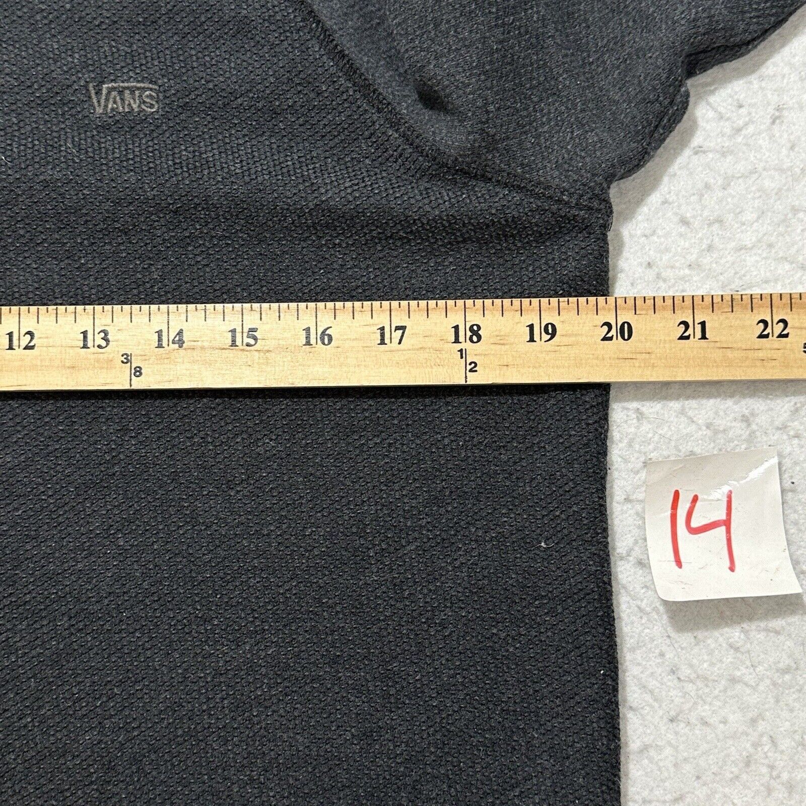 Vans Vans Small Pullover Hoodie Dark Gray Sweatshirt Waffle Knit Size US S / EU 44-46 / 1 - 7 Thumbnail