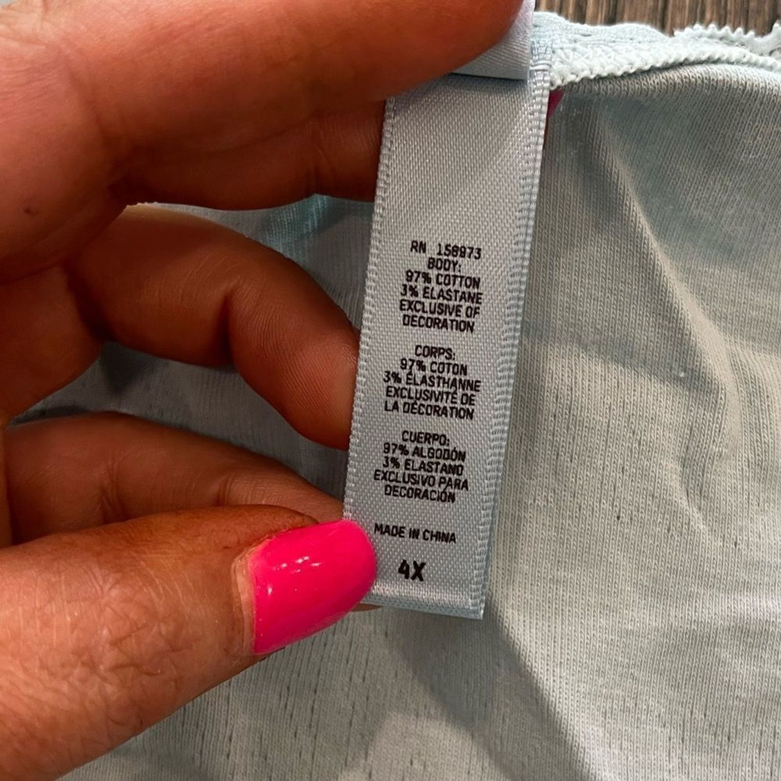 SKIMS NWT Skims Lace Pointelle Tank Top Sky Blue Size 4X Size 4XL / US 24-26 - 2 Thumbnail