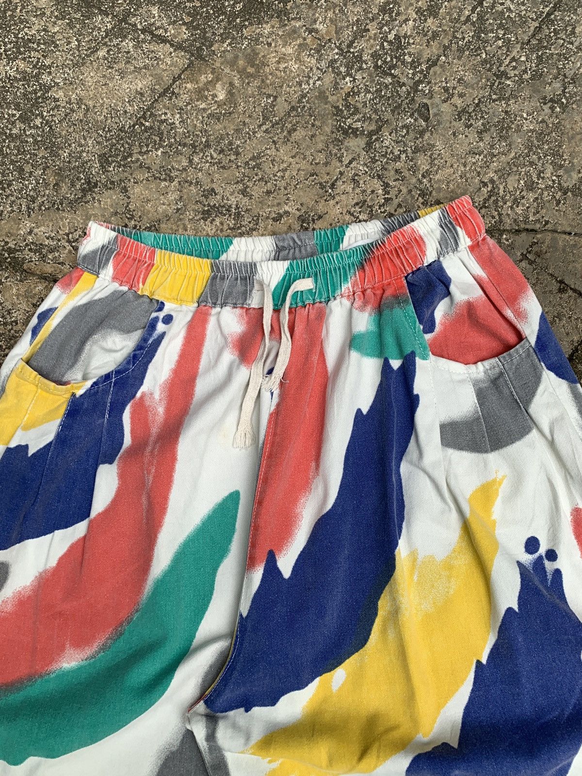 Other Unknown Multicolor Paint Graphic Baggy Jeans Balloon Pants Size US 32 / EU 48 - 4 Thumbnail