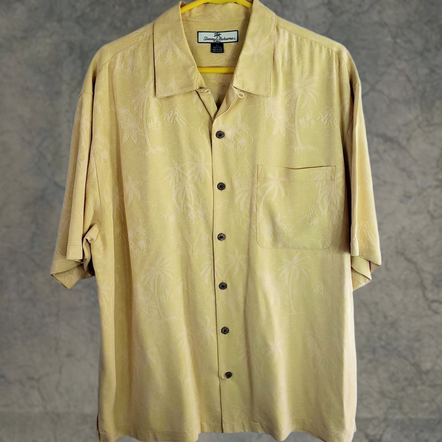 Tommy Bahama VINTAGE Tommy Bahama Shirt L Cantalope Silk Hawaiian Floral Golf Tropical Men's Size US L / EU 52-54 / 3 - 1 Thumbnail
