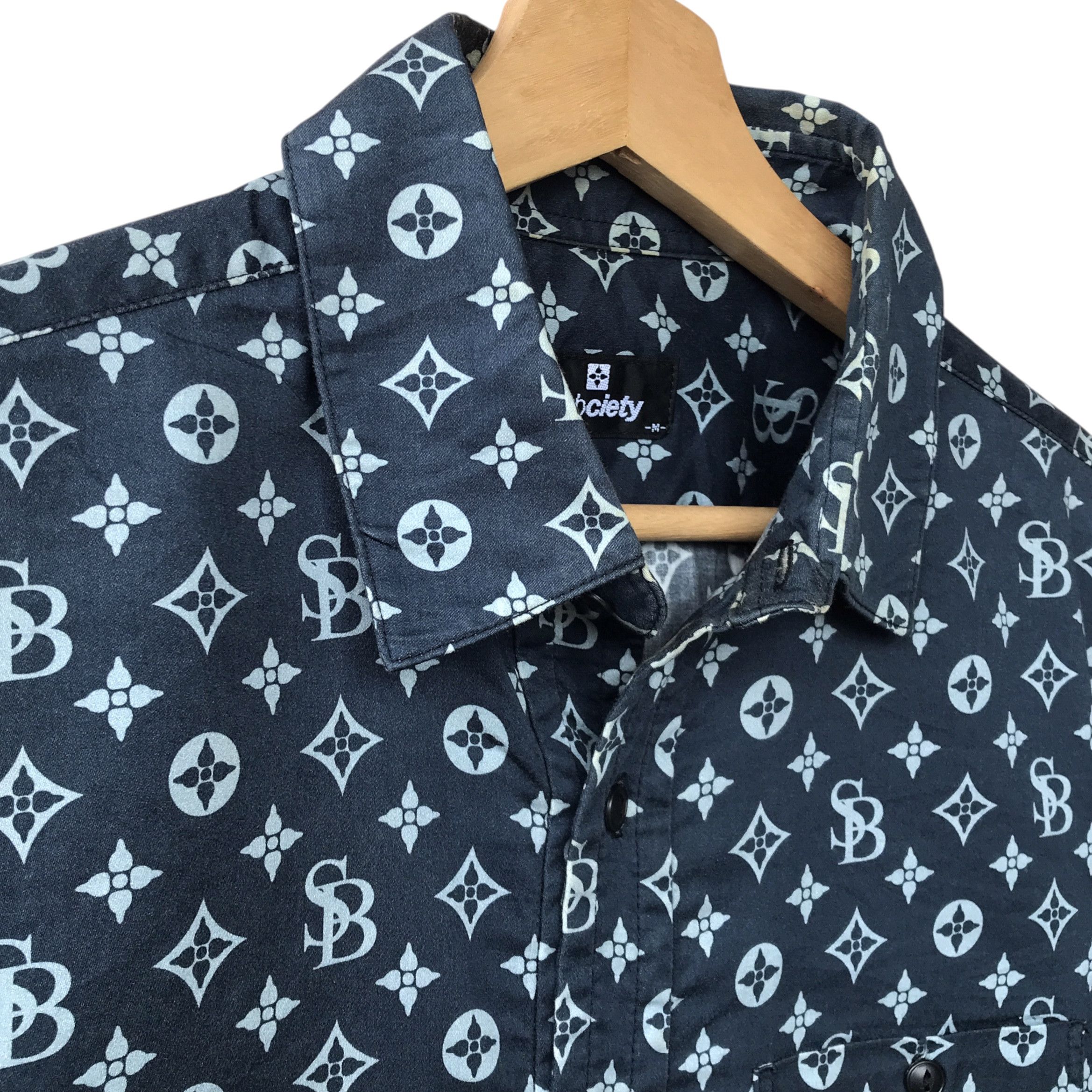 Japanese Brand Subciety Japan Full Print Monogram Casual Shirt Size US M / EU 48-50 / 2 - 4 Thumbnail
