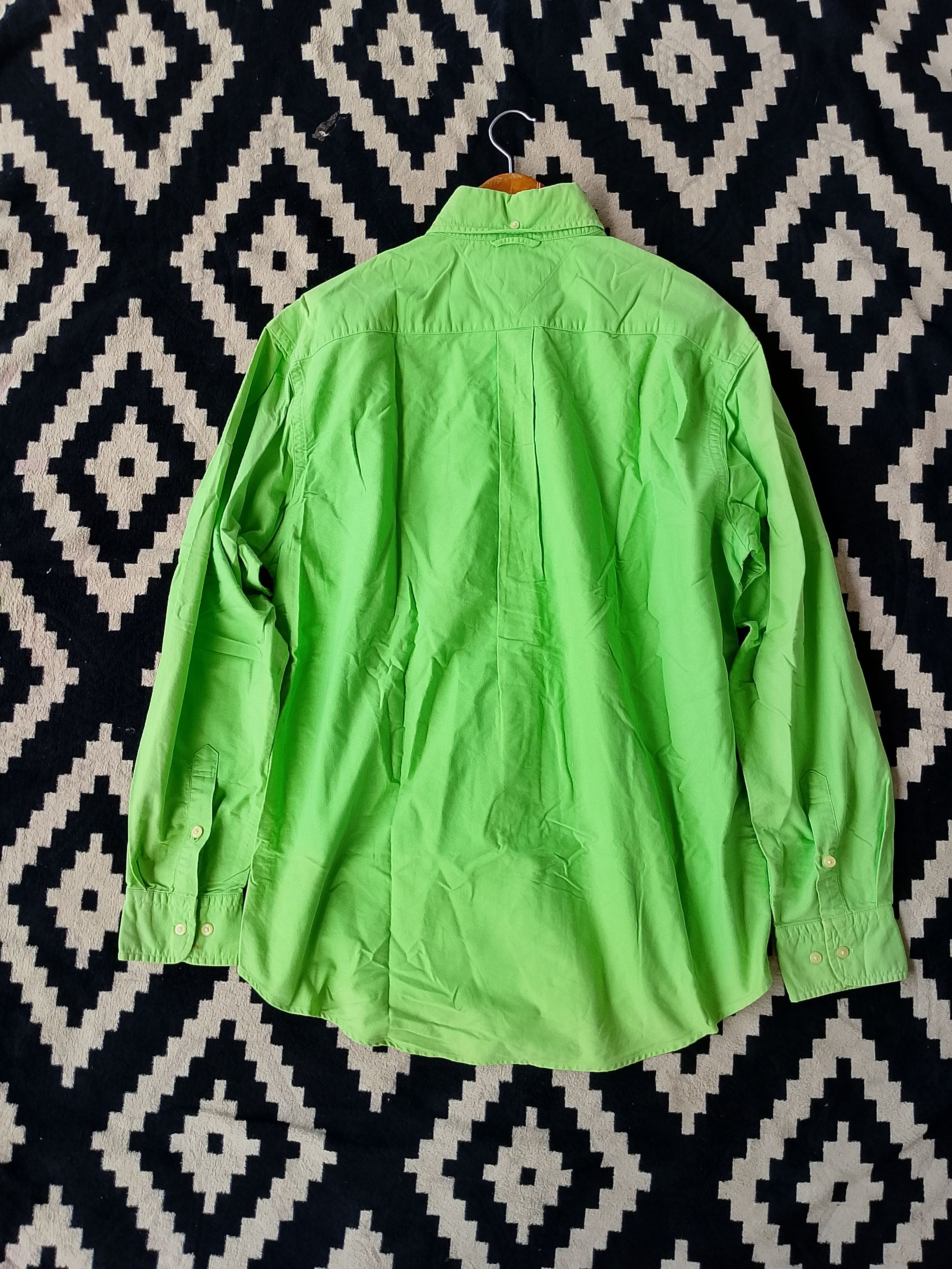 Tommy Hilfiger Vintage Tommy Hilfiger Lime Green Oxford Button Down Shirt Size US M / EU 48-50 / 2 - 4 Thumbnail
