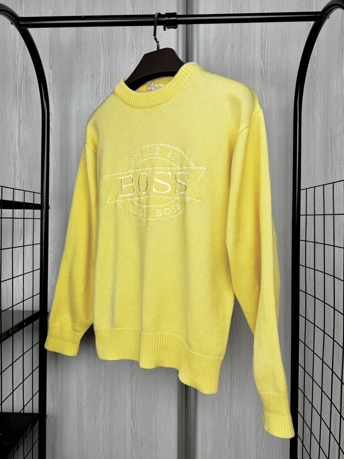 Hugo Boss Vintage Hugo Boss Knit Sweater Pullover Embroidered Big Logo Size US M / EU 48-50 / 2 - 5 Thumbnail