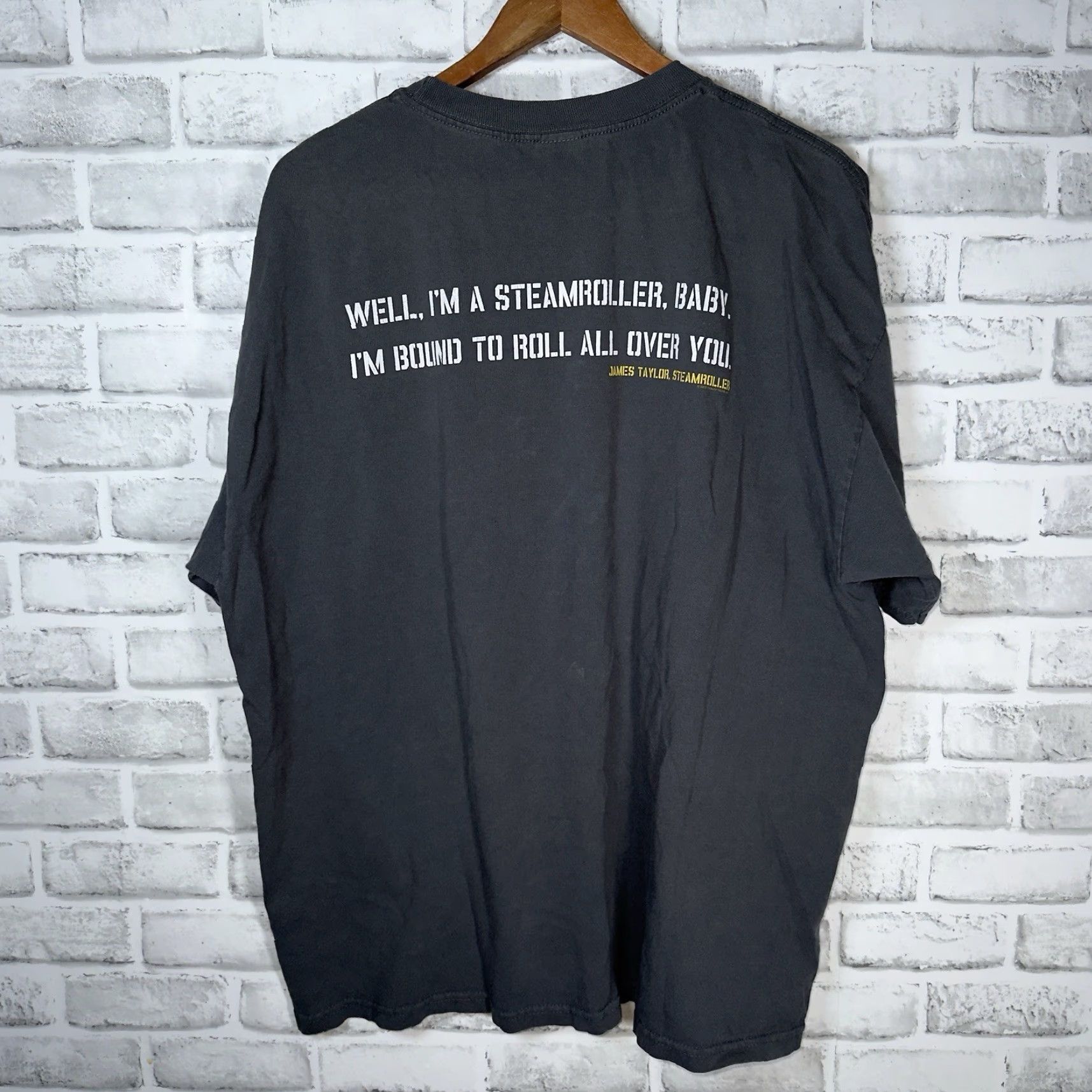 Vintage VINTAGE Tennessee River James Taylor Steamroller Graphic Tee Mens 2XL Black T-Shirt 2006 Size US XXL / EU 58 / 5 - 5 Thumbnail