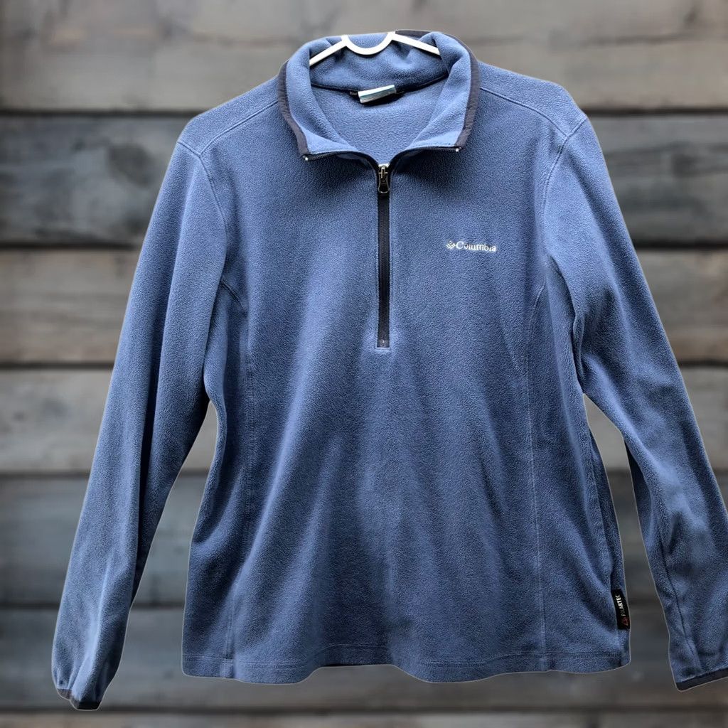 Vintage Columbia Polartec Fleece Pullover Womens L Blue 1/4 Zip Sweater Size L / US 10 / IT 46 - 1 Thumbnail