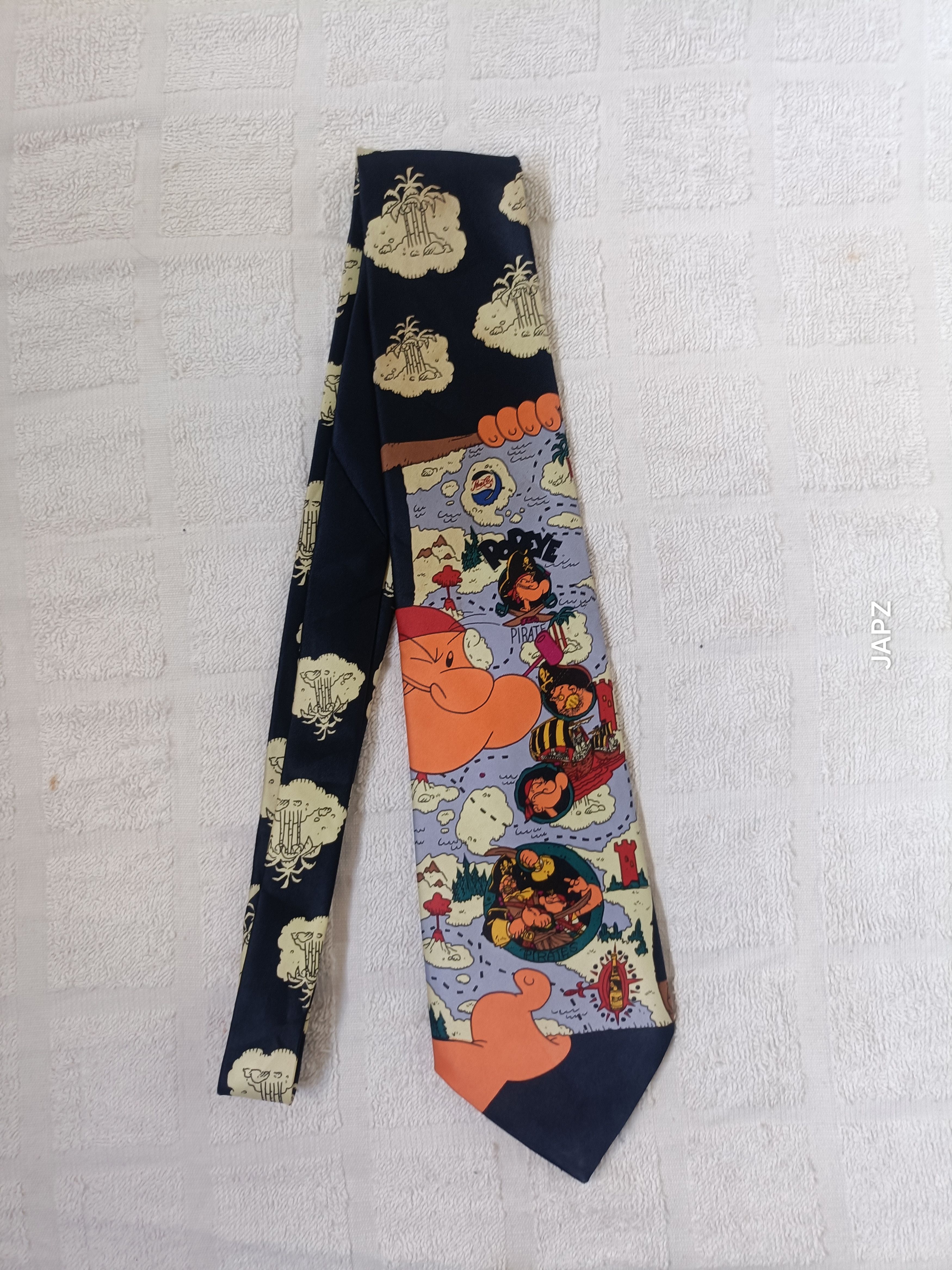 Vintage Vintage Popeye the sailor man silk tie Size ONE SIZE - 3 Thumbnail