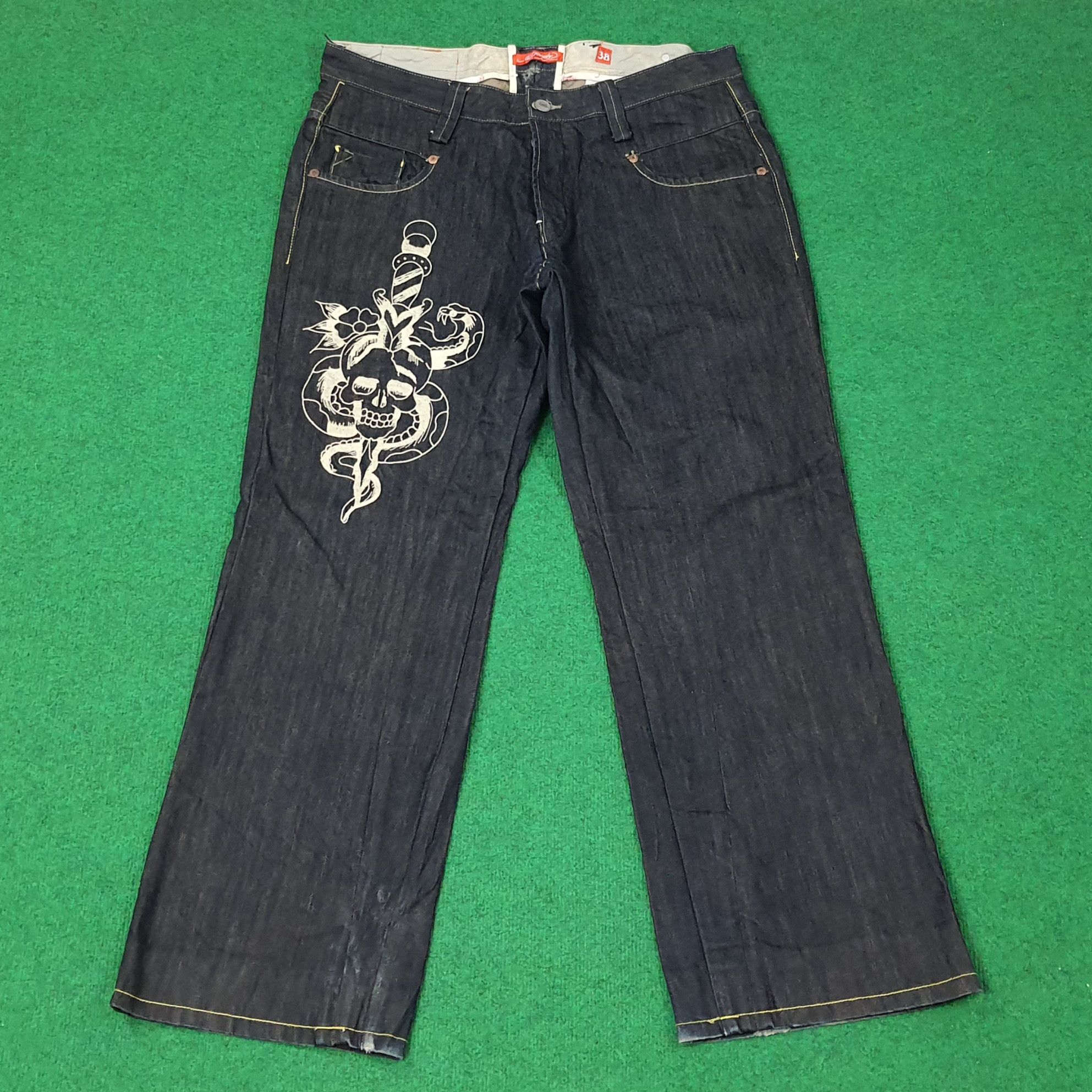 Ed Hardy Vintage Ed Hardy by Christian Audigier Jeans C258N15 Size US 38 / EU 54 - 1 Thumbnail