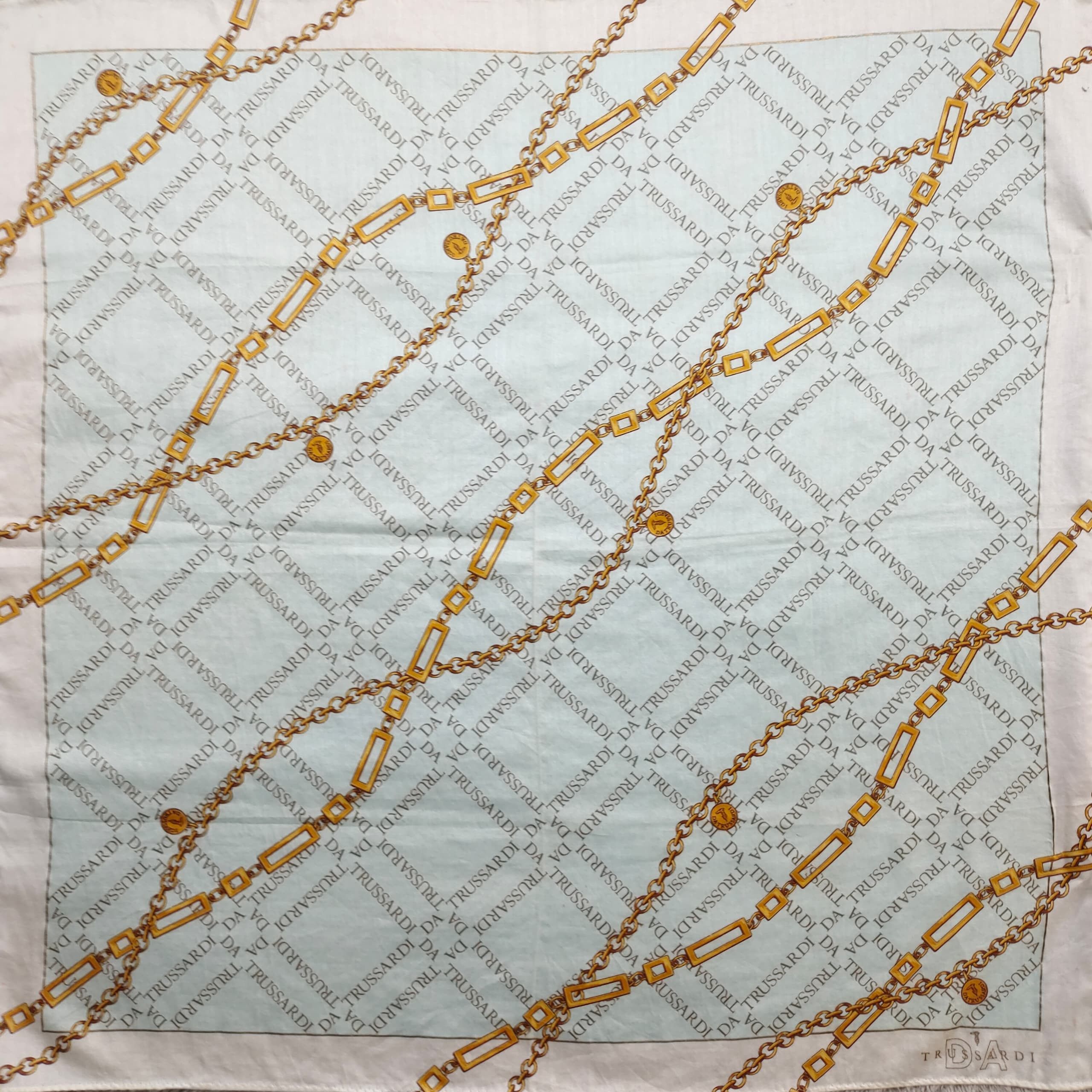 Trussardi Vintage Trussardi Gold Chain Link Pattern Neckerchief Size ONE SIZE - 4 Thumbnail