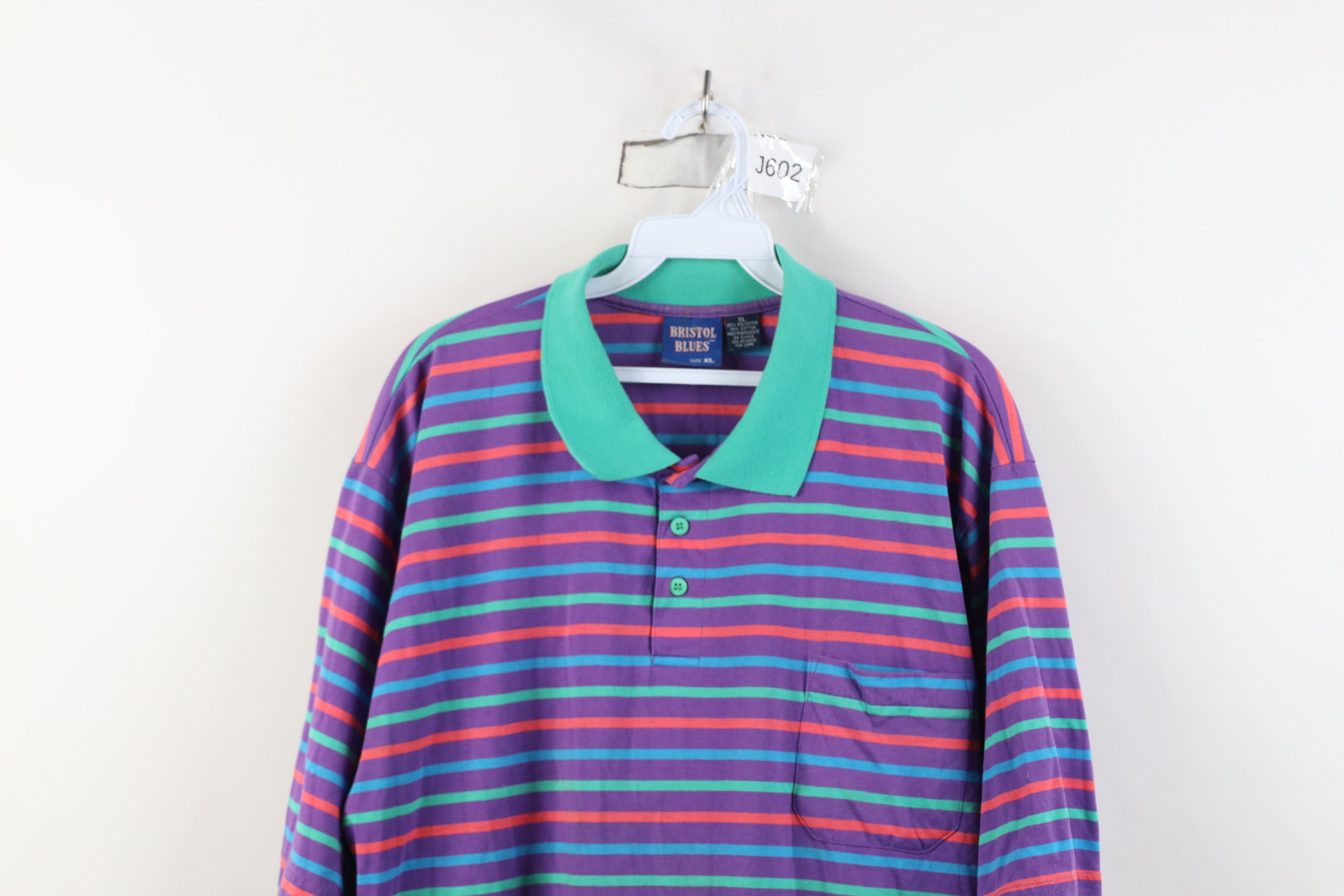 Vintage Vintage 90s Streetwear Striped Knit Collared Golf Polo Size US XL / EU 56 / 4 - 2 Thumbnail