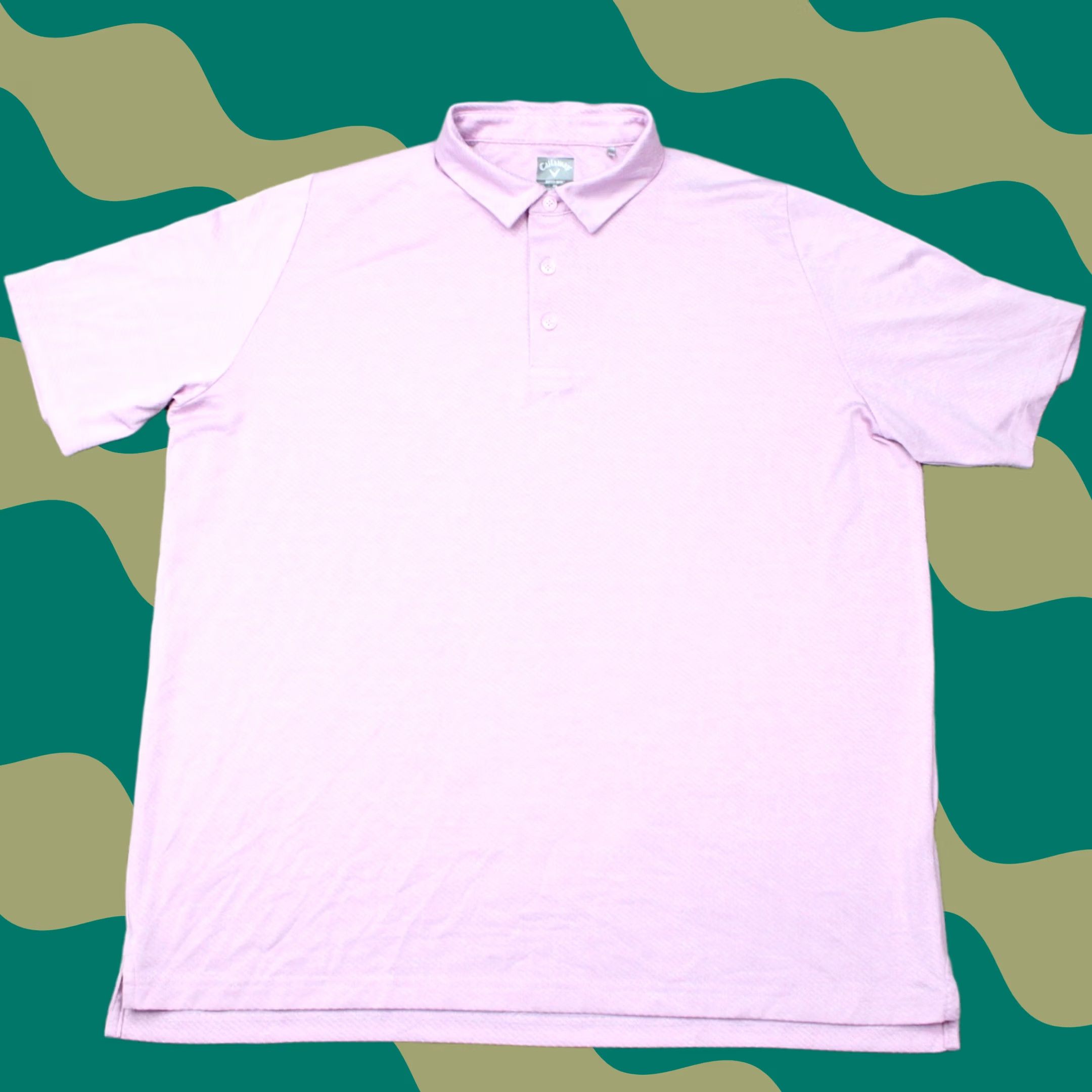 Callaway Callaway Polo Shirt Mens Large Pink Striped Golf Polyester Stretch Short Sleeve Size US L / EU 52-54 / 3 - 1 Thumbnail