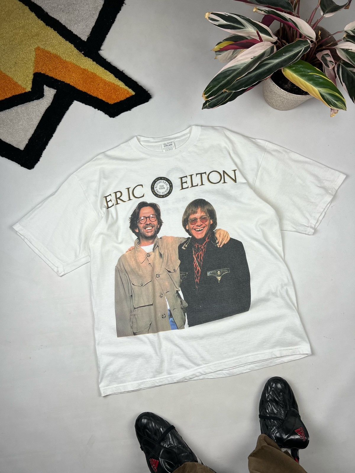 Band Tees × Vintage Vintage Elton John Eric Clapton Tour T Shirt Size XL Size US XL / EU 56 / 4 - 5 Thumbnail