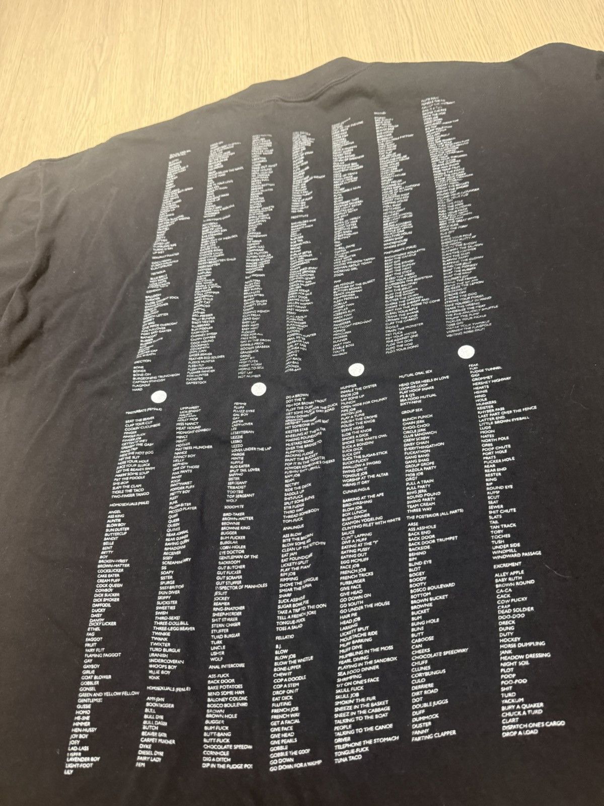 Band Tees 1990 George Carlin "An Incomplete List Of Impolite Words" Size US L / EU 52-54 / 3 - 5 Thumbnail